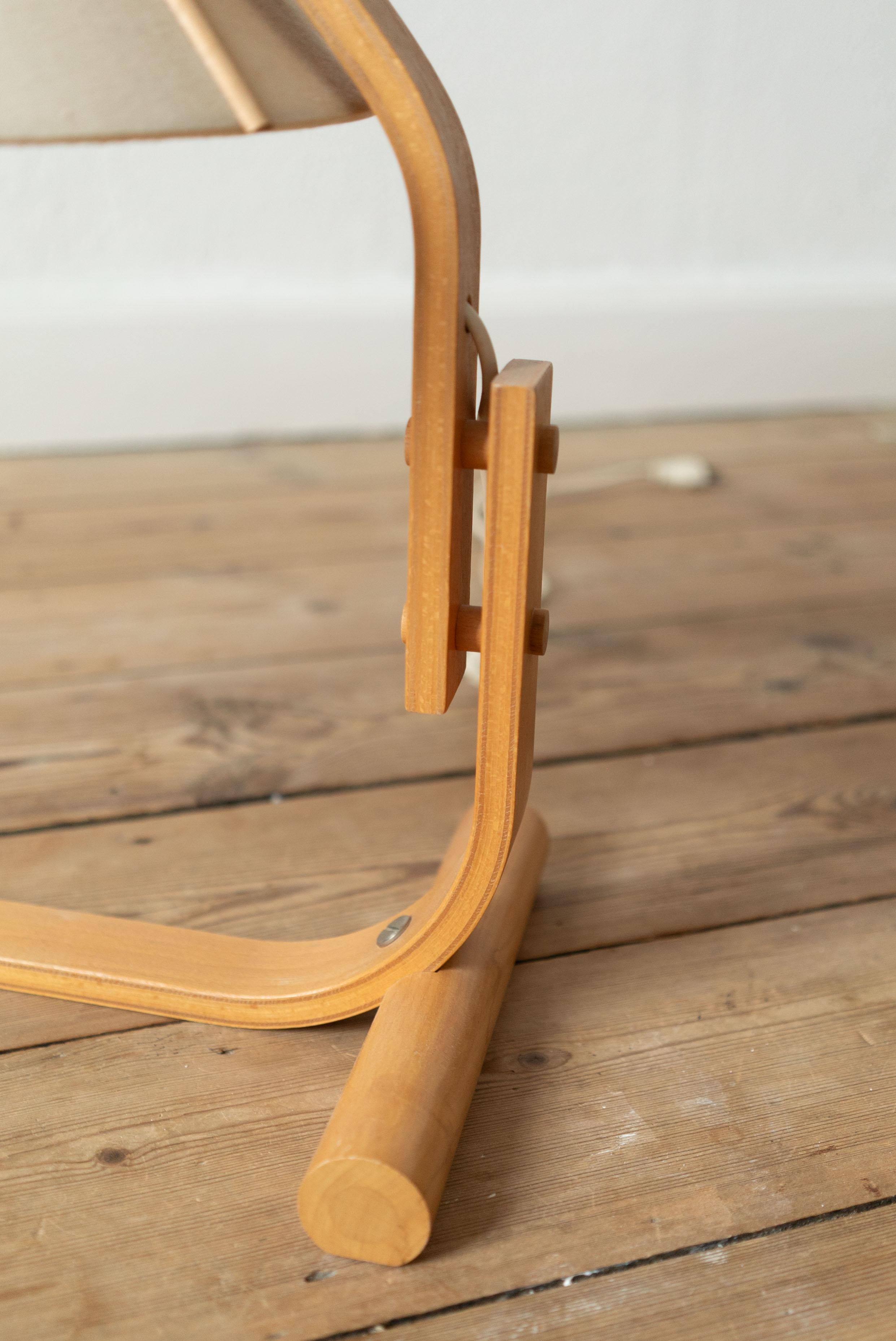 Lámpara de escritorio de madera de haya de Jan Wickelgren para Aneta, años 70, Suecia siglo XX en venta