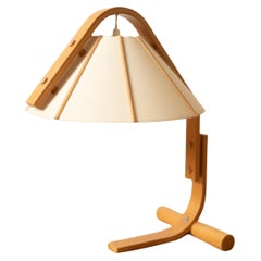 Beech wood desk lamp by Jan Wickelgren for Aneta, 1970s, Sweden