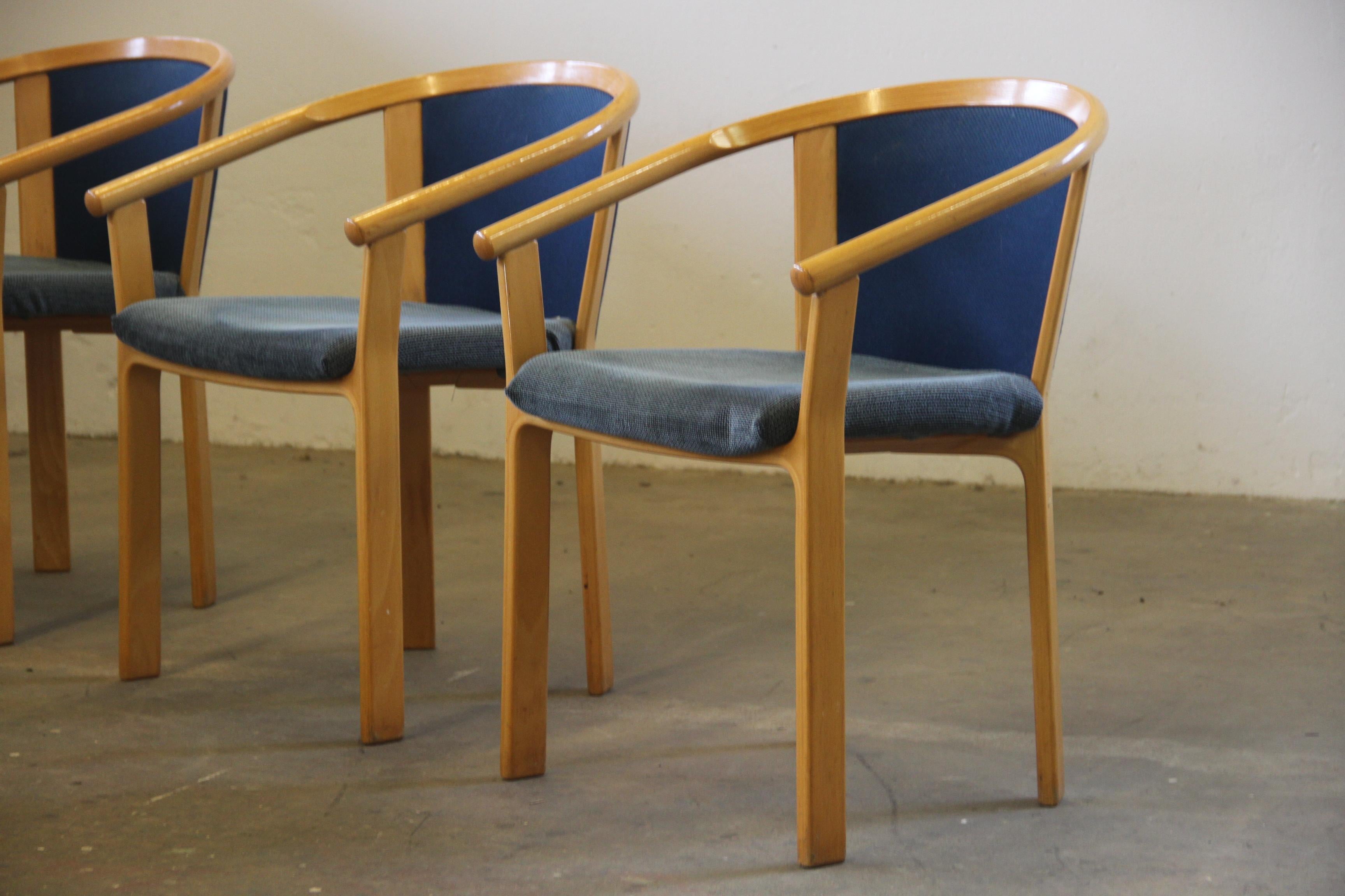 Mid-Century Modern Beech Wood Dining Chairs by Rud Thygesen & Johnny Sørensen for Magnus Olesen For Sale