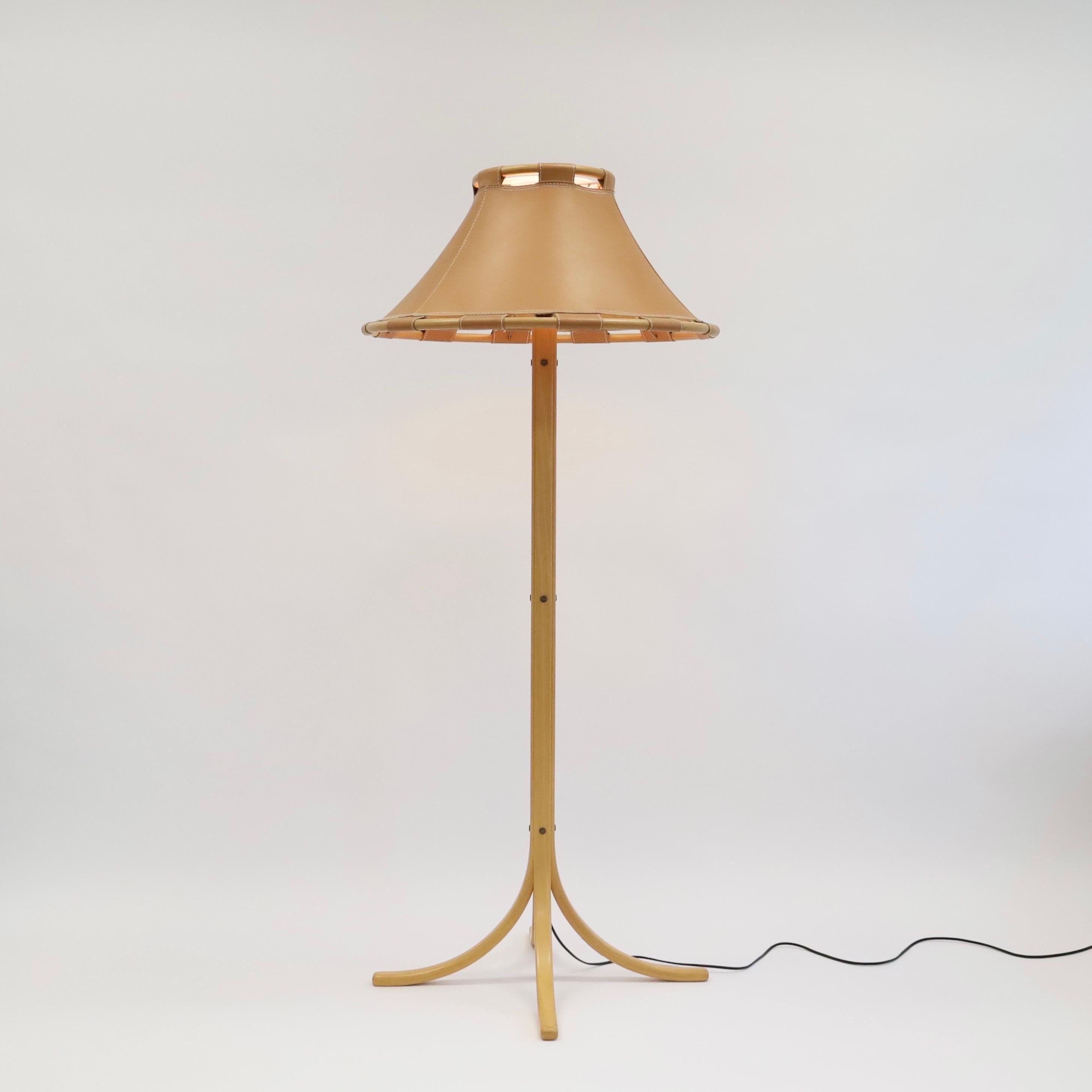 Beech wood Floor Lamp by Anna Ehrner for Atelje Lyktan, 1970s, Sweden For Sale 8