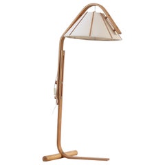 Beech Wood Floor Lamp by Jan Wickelgren for Aneta, 1970s, Sweden