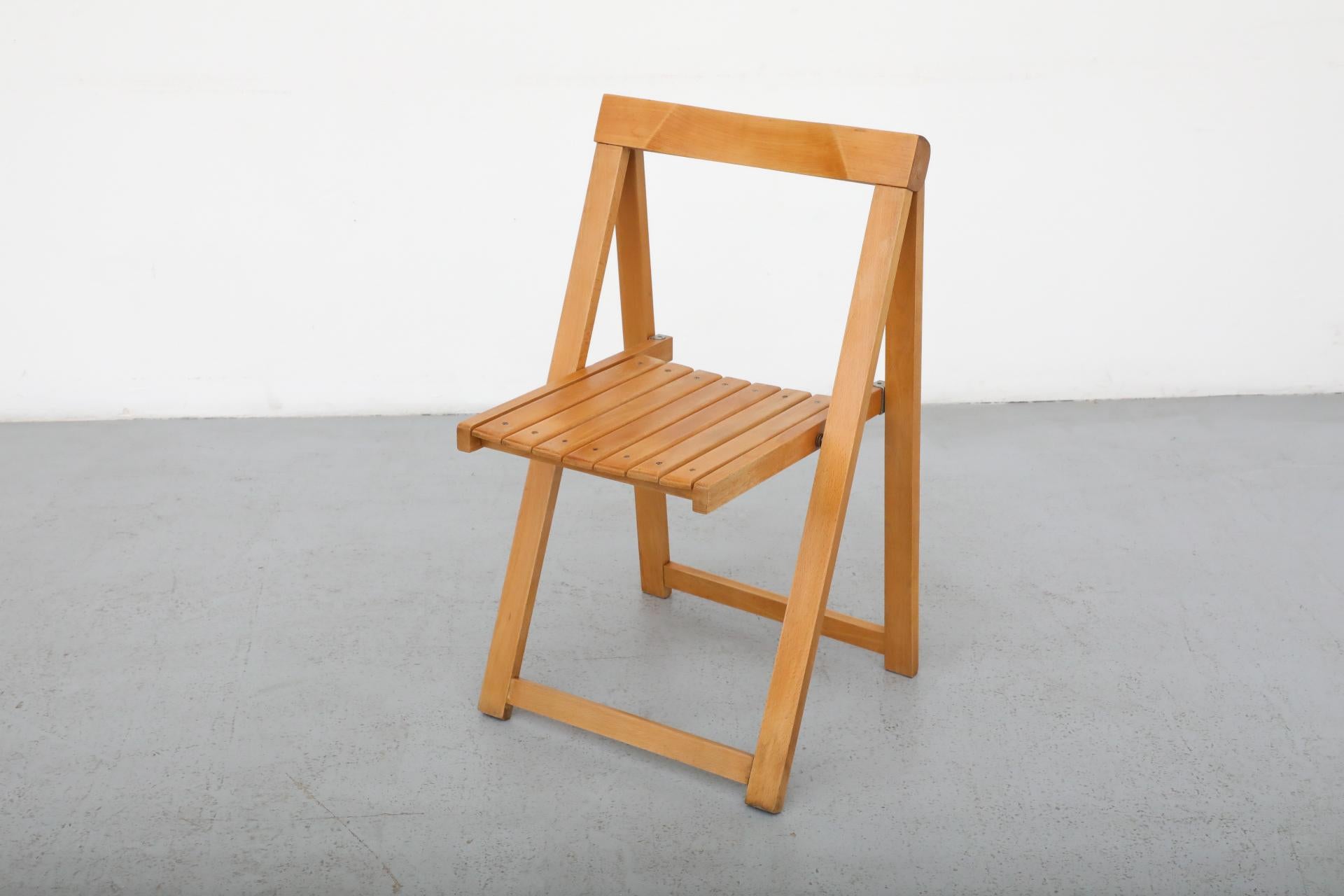 Sillas plegables de madera de haya de Aldo Jacober para Alberto Bazzani, 1960 6