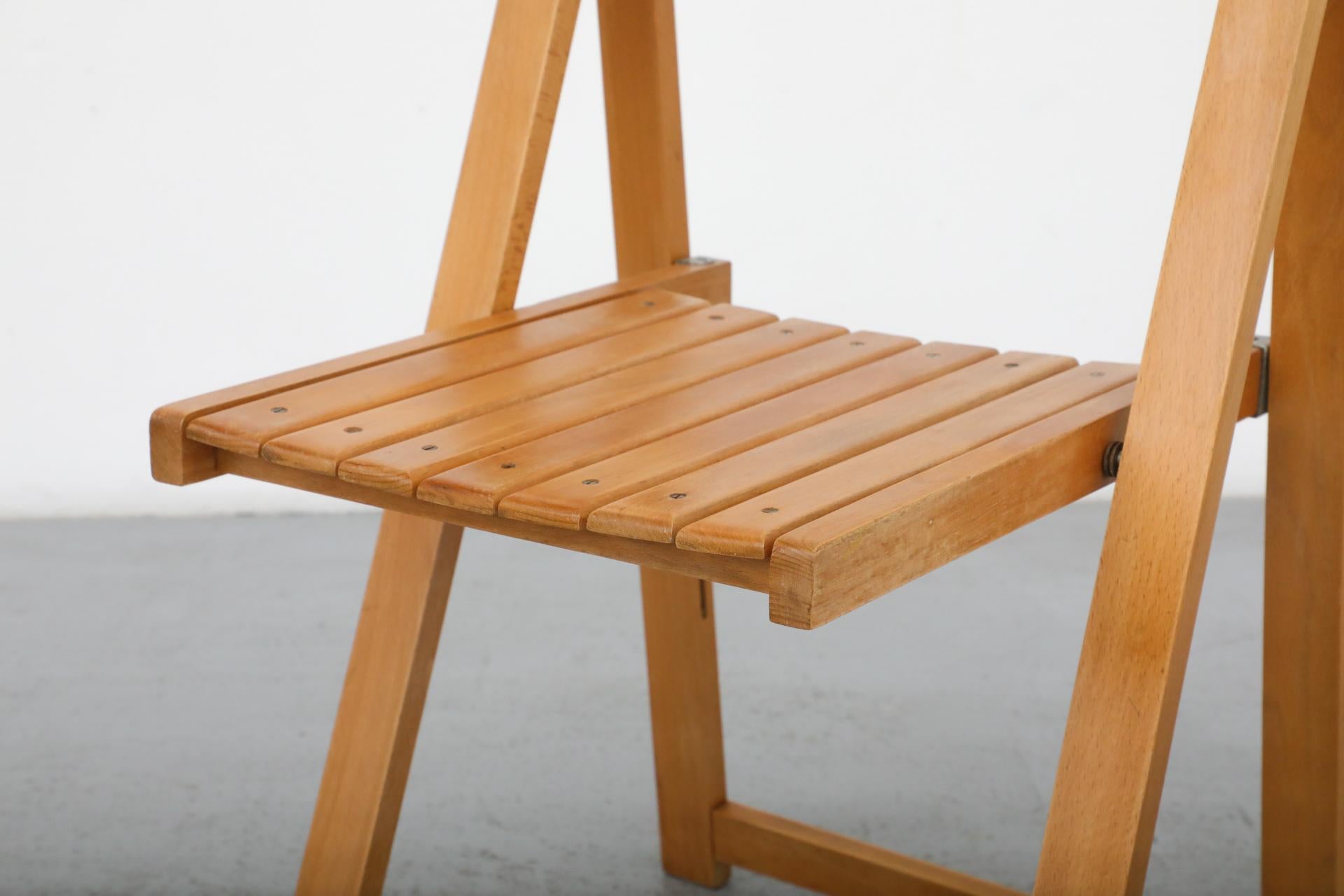 Sillas plegables de madera de haya de Aldo Jacober para Alberto Bazzani, 1960 8