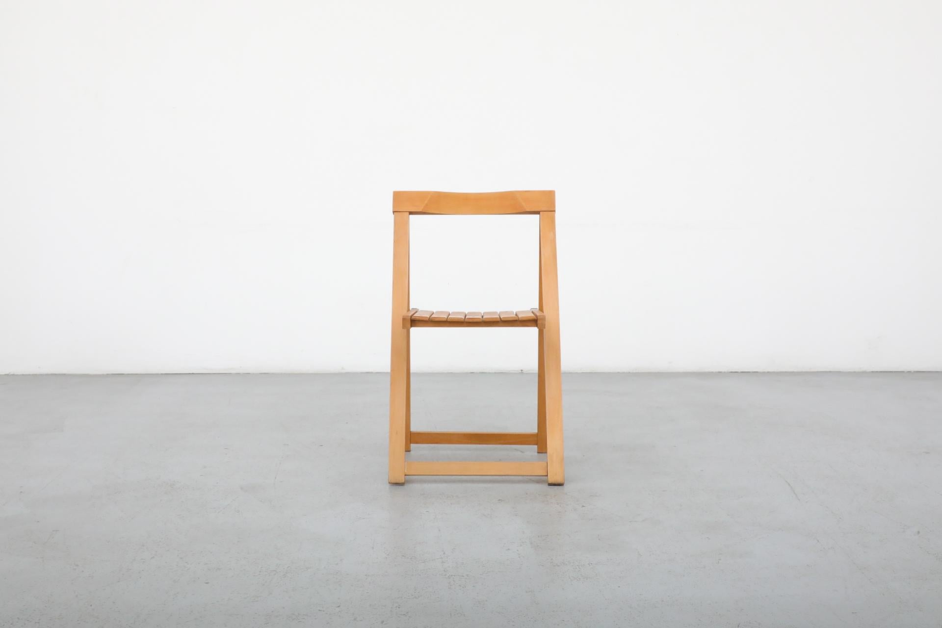 Sillas plegables de madera de haya de Aldo Jacober para Alberto Bazzani, 1960 siglo XX