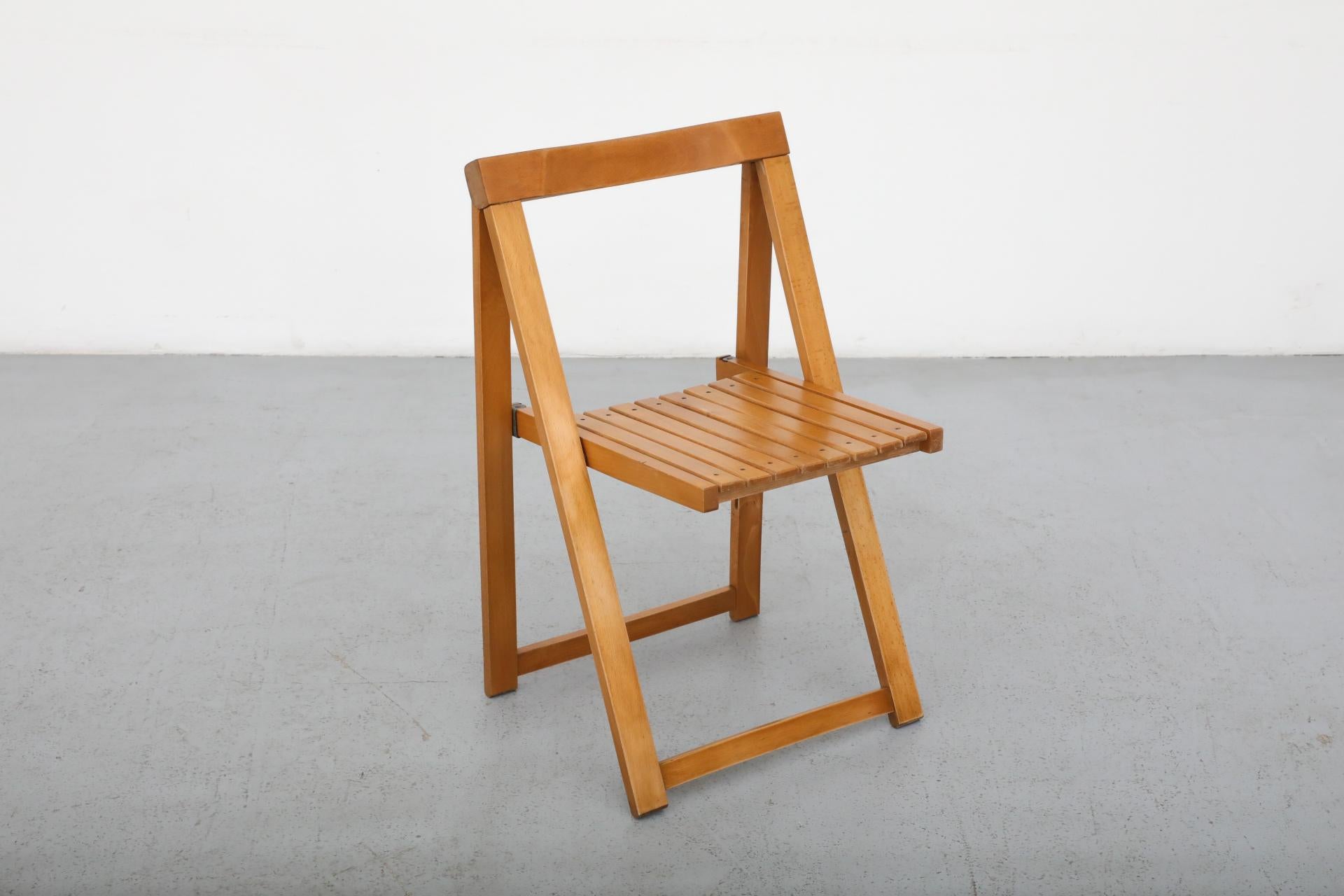 Sillas plegables de madera de haya de Aldo Jacober para Alberto Bazzani, 1960 Haya