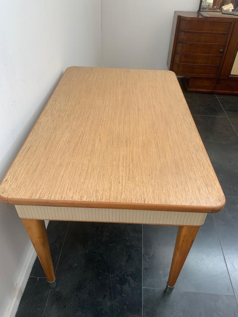 Mid-20th Century Beech Wood Kitchen Table