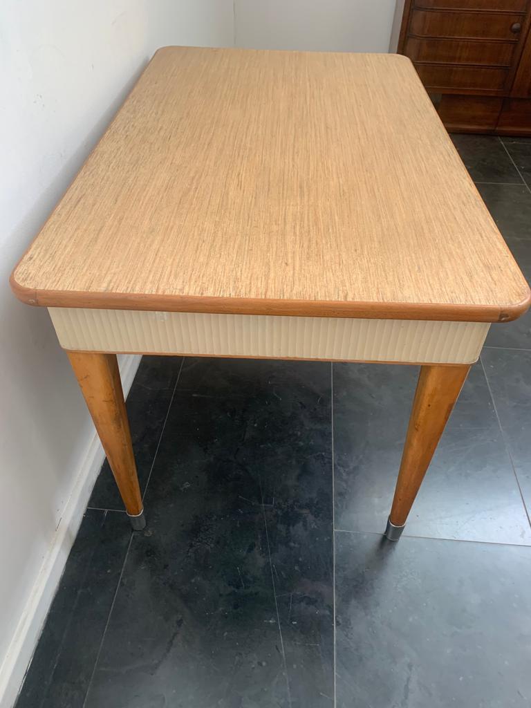 Aluminum Beech Wood Kitchen Table