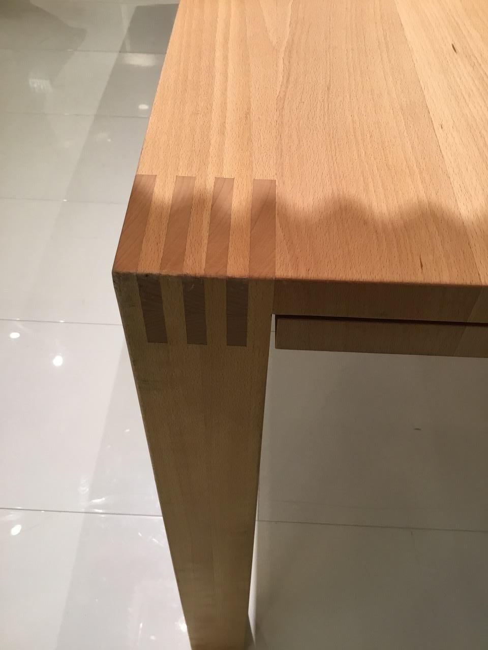 Beech Wood Parsons Style Extending Table 5