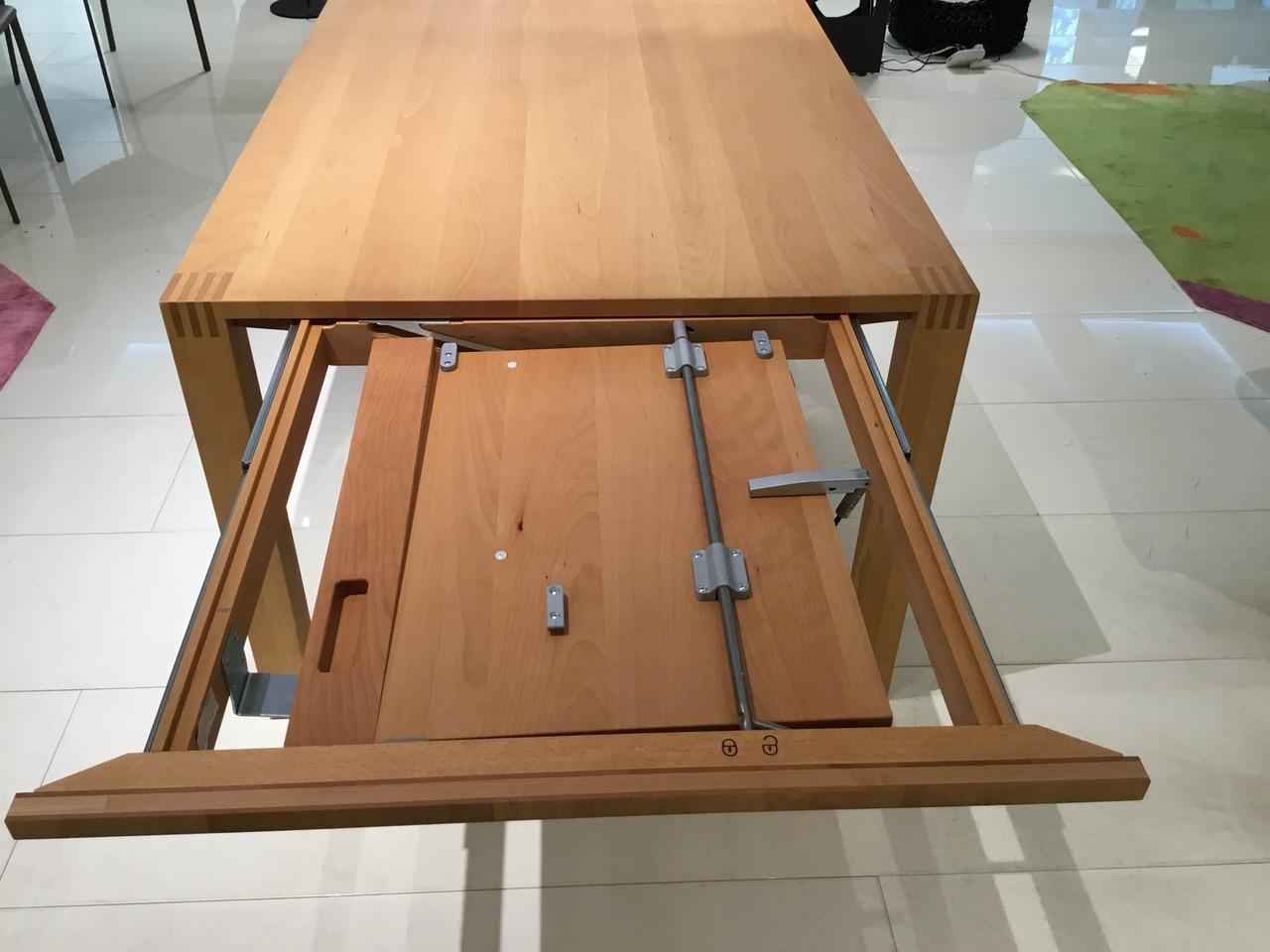 Contemporary Beech Wood Parsons Style Extending Table