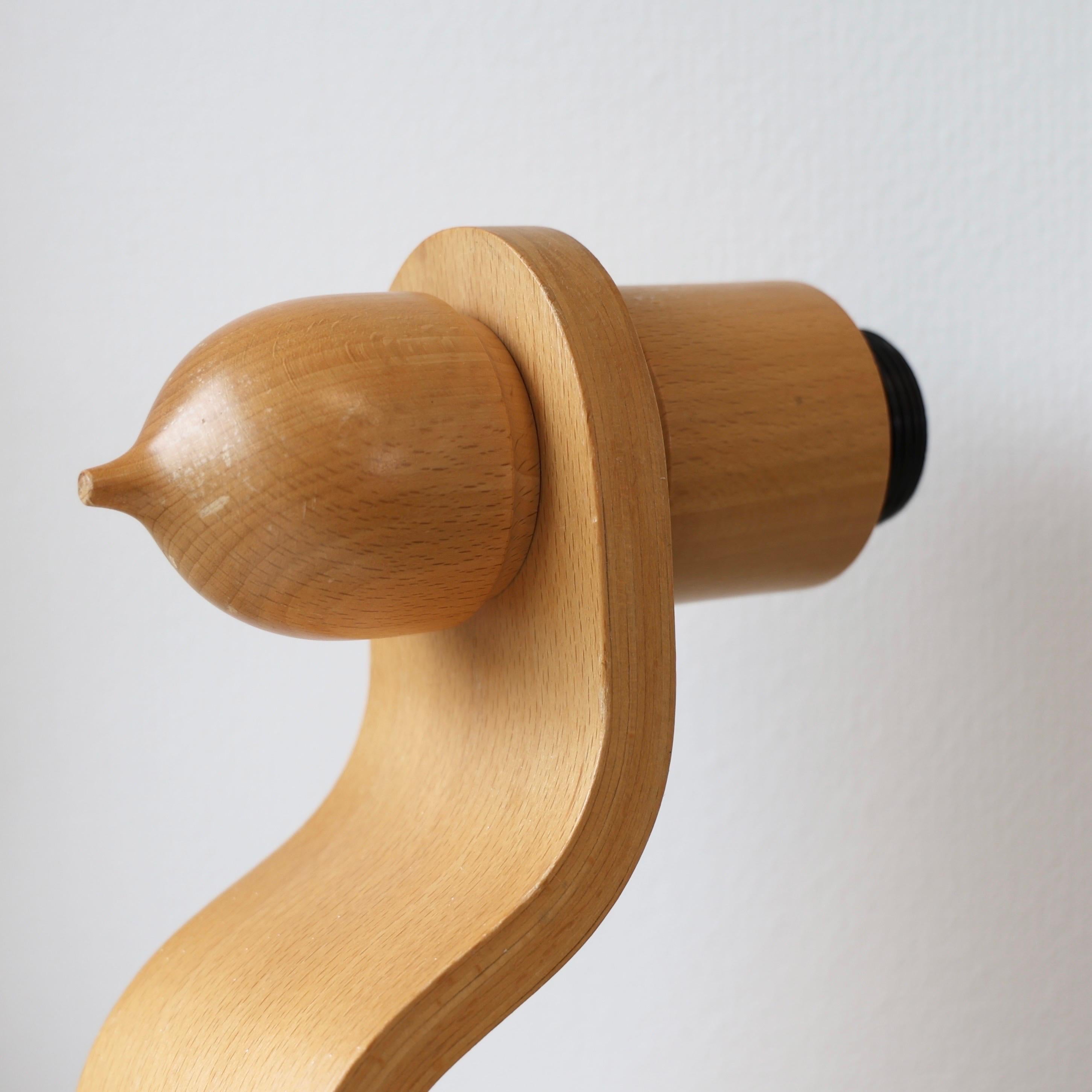 Beech Wood Sconces by Jan Wickelgren for Aneta, 1970s, Sweden 4