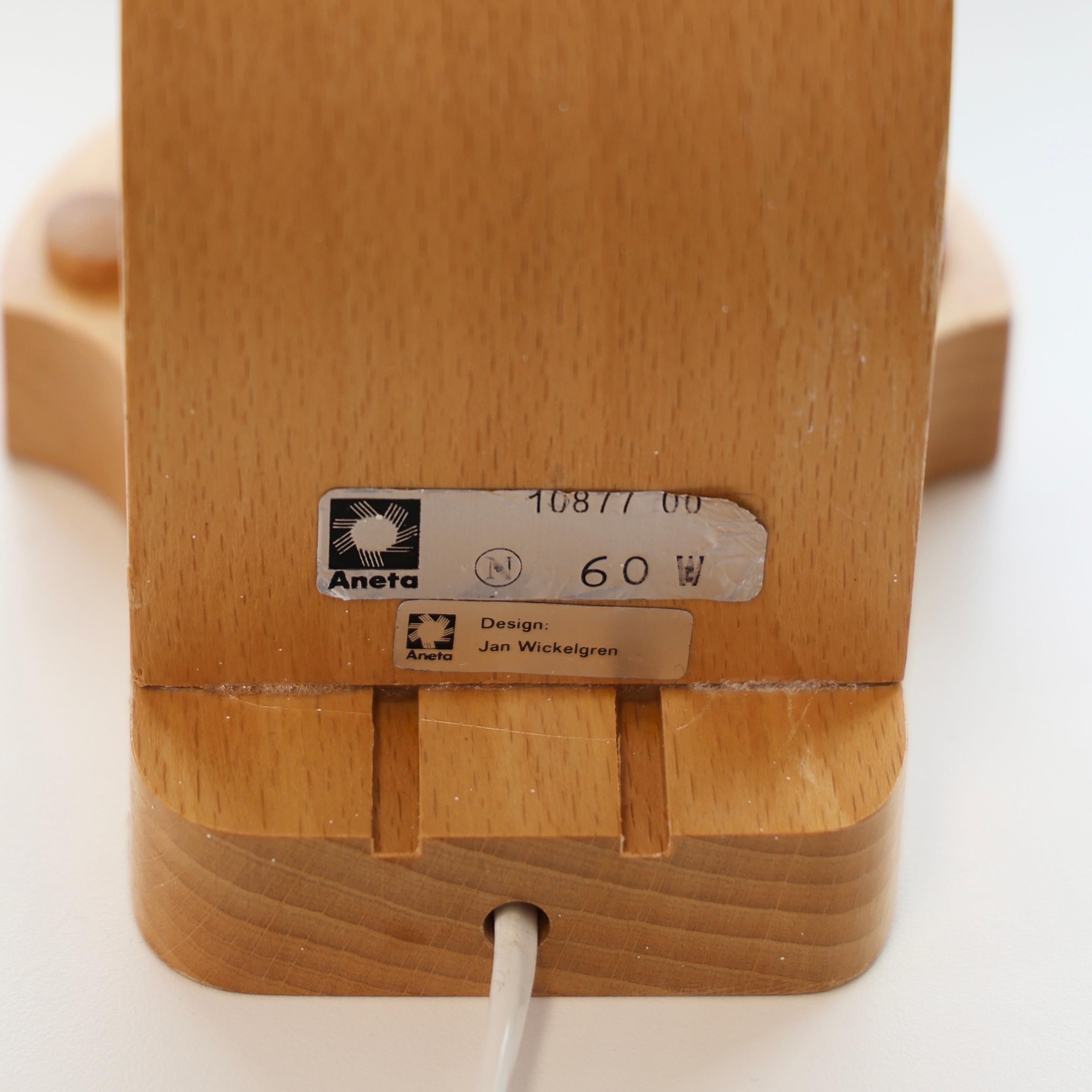 Beech Wood Sconces by Jan Wickelgren for Aneta, 1970s, Sweden 6