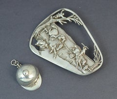 Beechers Brook Hallmarked Silver Equestrian Horse Interest Brooch and Pendant