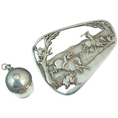 Beechers Brook Hallmarked Silver Equestrian Horse Interest Brooch and Pendant