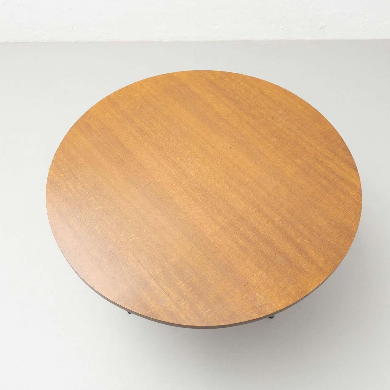 Beechwood and Metal Side Table, circa 1960 1