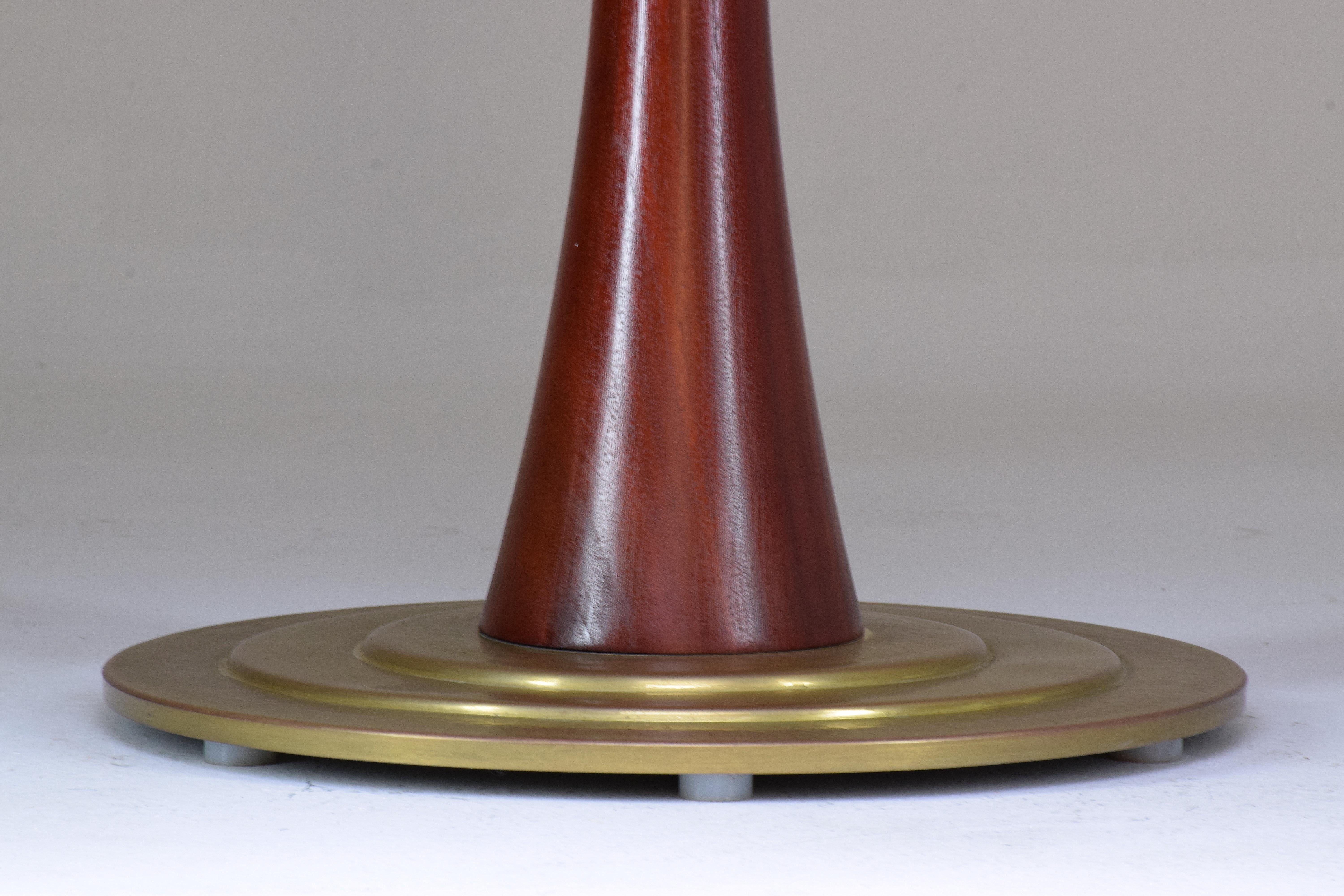 Contemporary Beechwood Brass Side Table by JA Studio