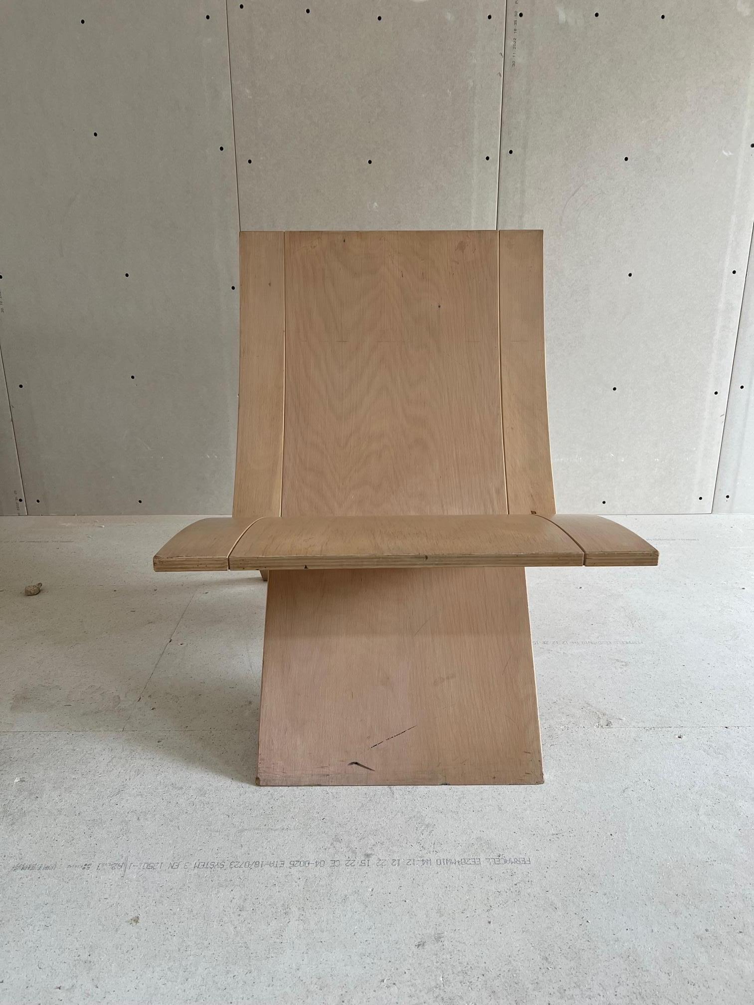 Chaise pliante en bois de hêtre « Laminex » de Jens Nielsen des années 80 pour Falster État moyen - En vente à GOOR, NL