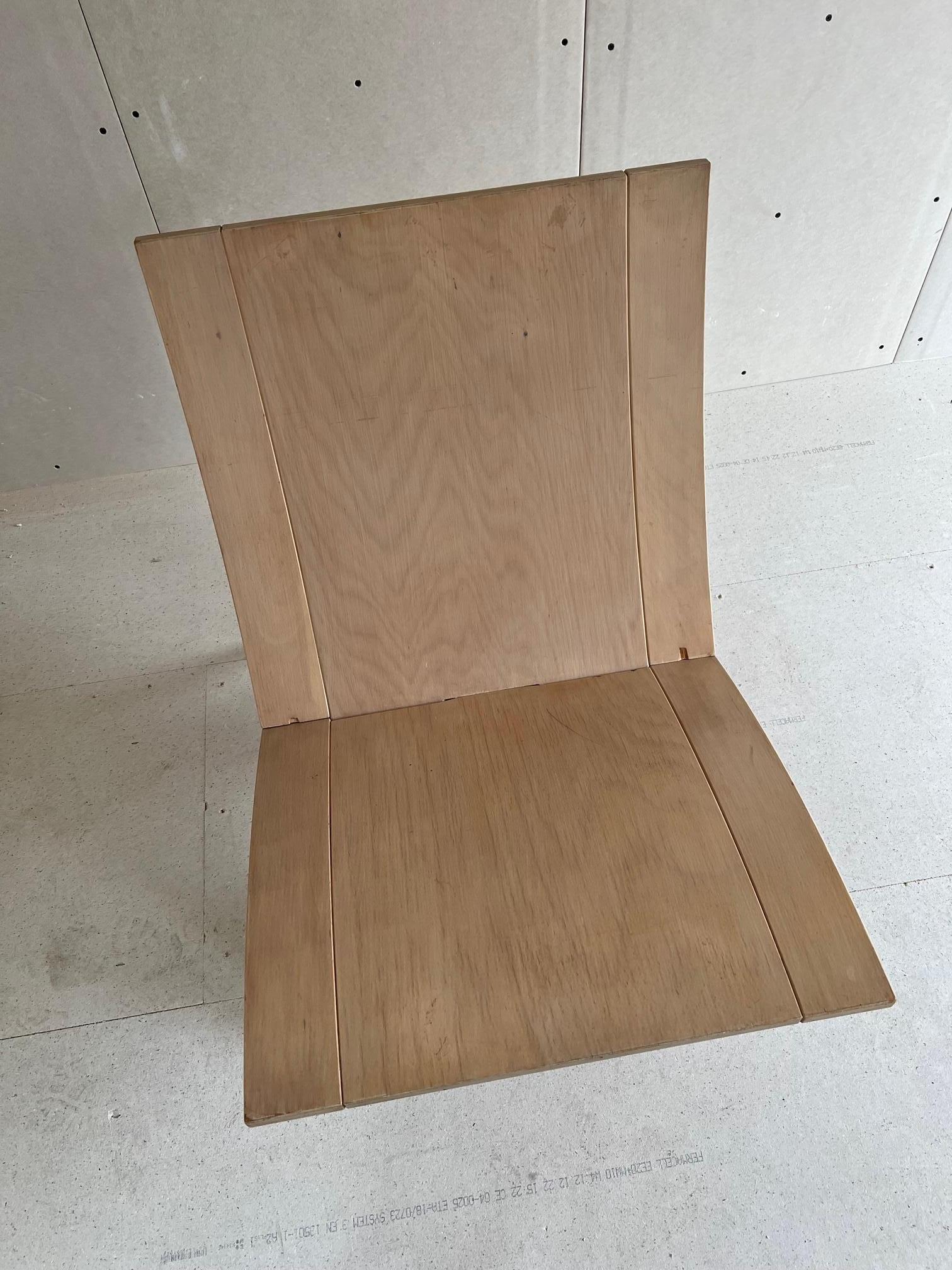 Beechwood 'Laminex' Folding Chair by Jens Nielsen 80s for Falster For Sale 2