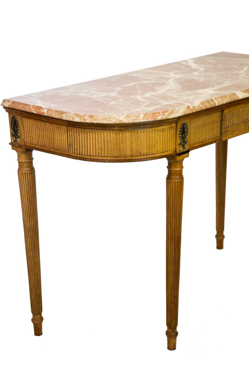 Beechwood Marble Top Console 1