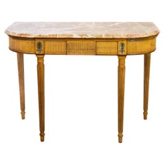 Beechwood Marble Top Console