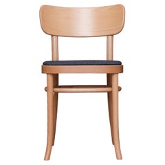 Beechwood MZO Chair with Black Kvadrat Upholstered Seat by Mazo Design