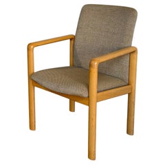 Beechwood Upholstered Armchair Mid-Century Modern Vintage