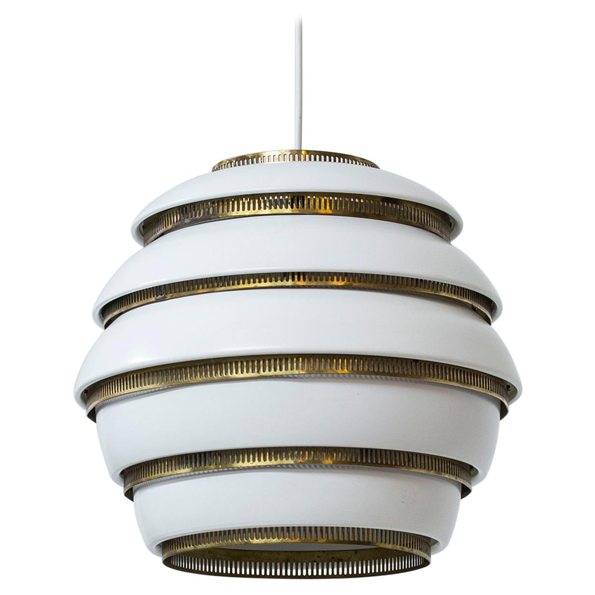 "Beehive" Ceiling Lamp Model A331 by Alvar Aalto, Valaisinpaja OY, Finland 1960s