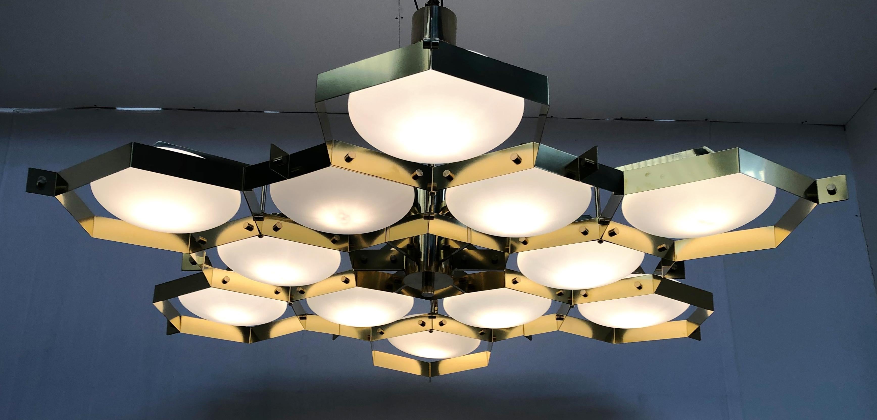 Mid-Century Modern Beehive Chandelier by Fabio Ltd For Sale