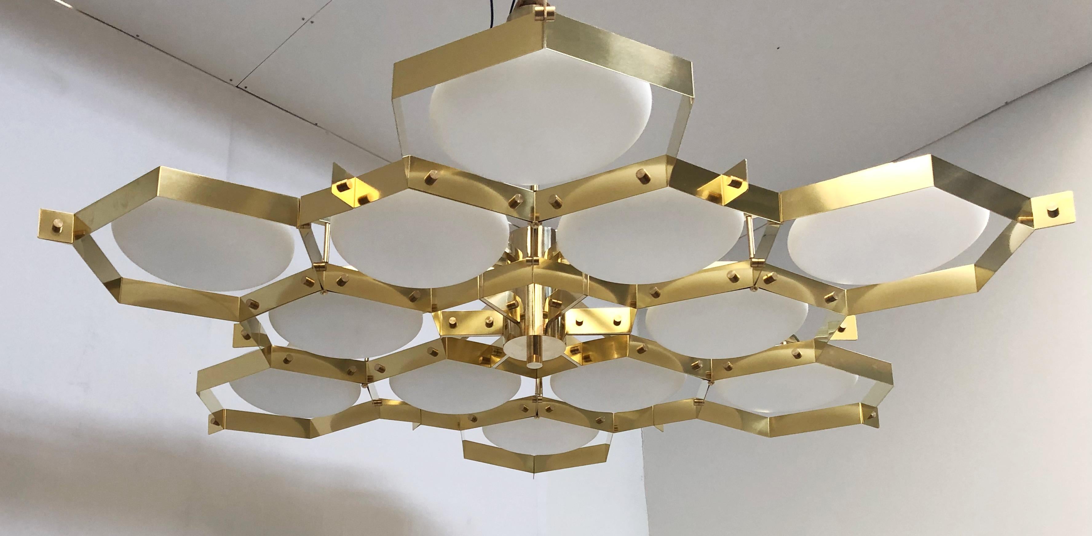 Italian Beehive Chandelier by Fabio Ltd For Sale