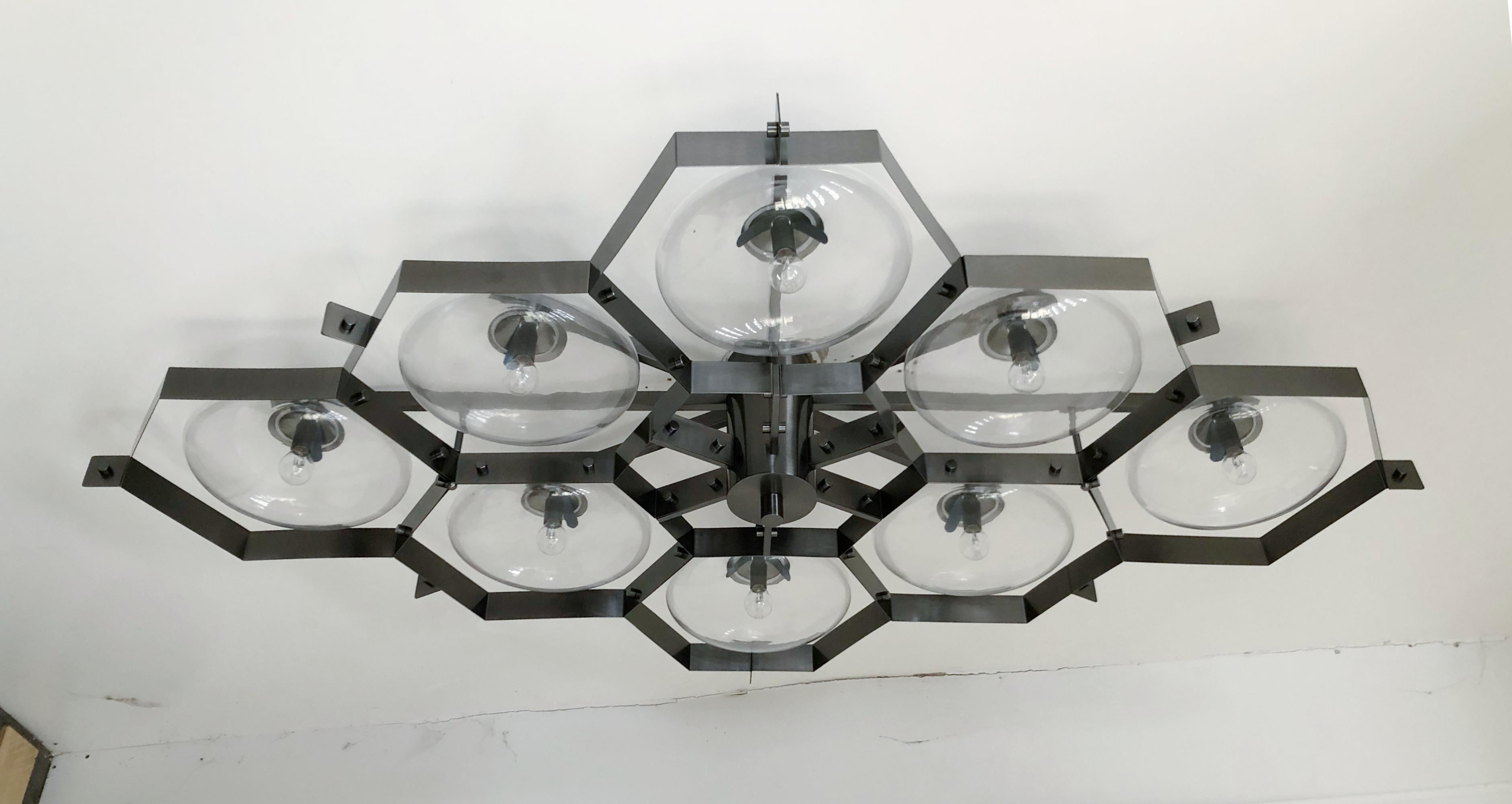 Modern Beehive Flush Mount by Fabio Ltd For Sale