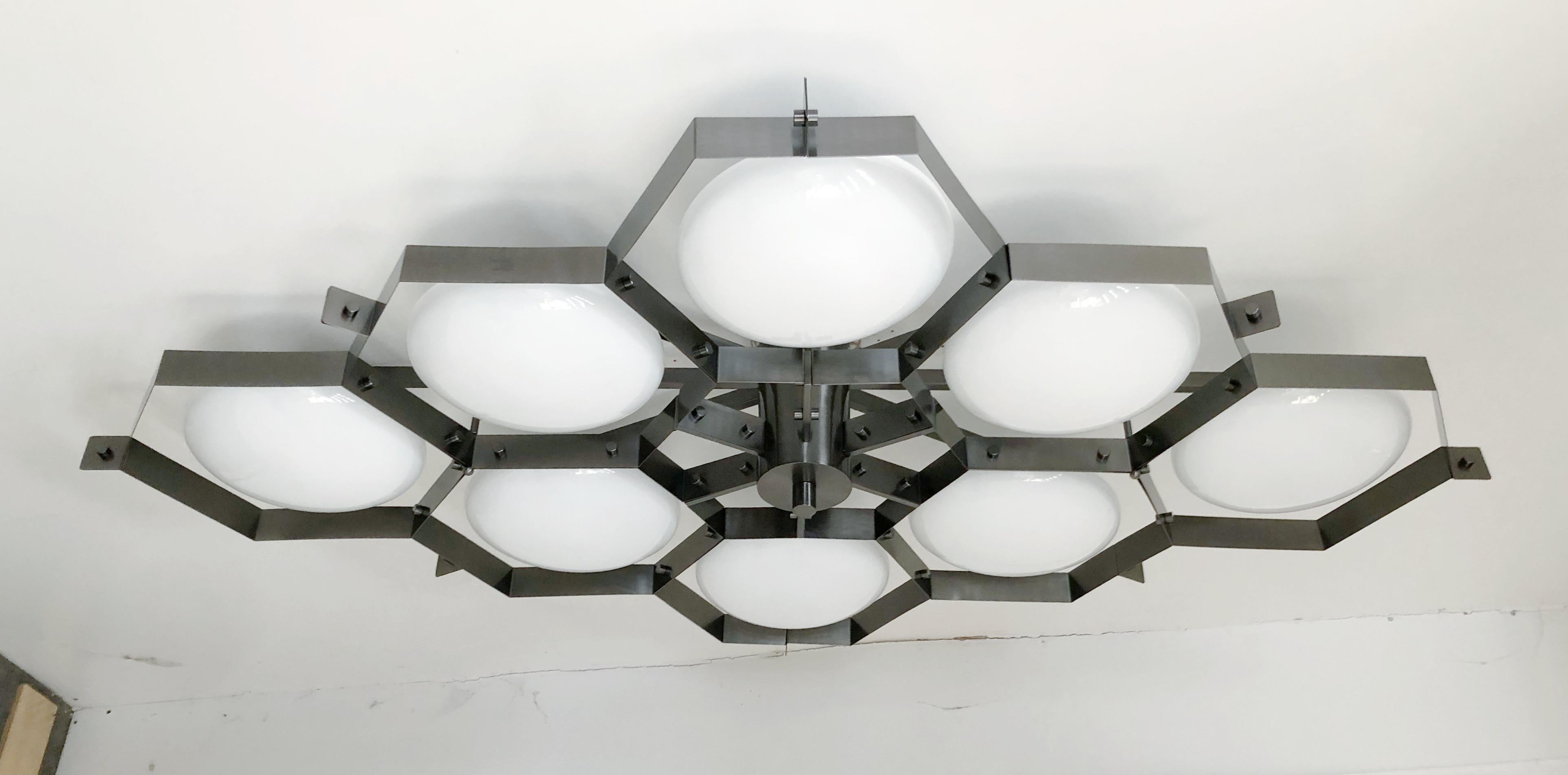 Modern Beehive Flush Mount by Fabio Ltd For Sale