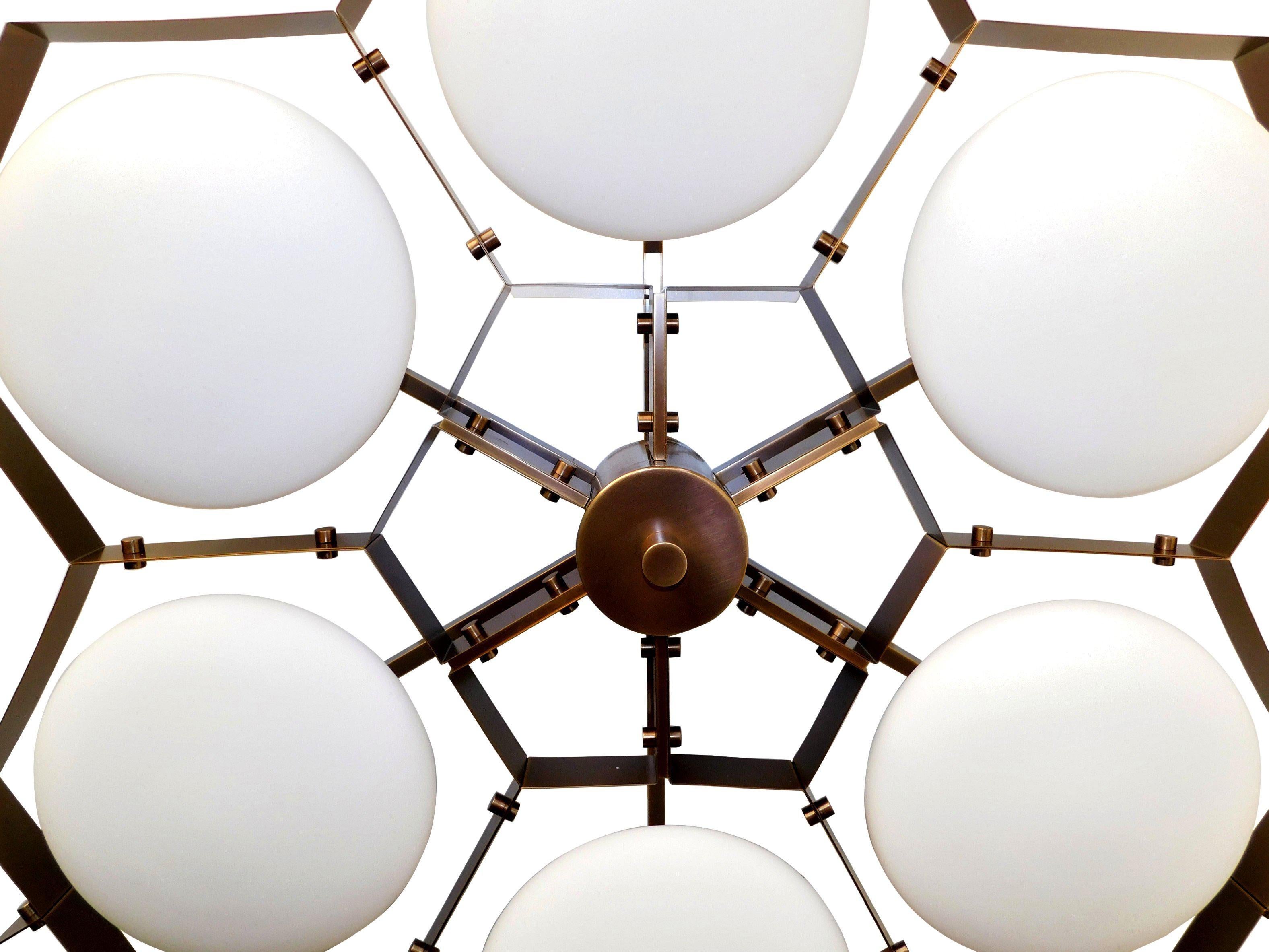 Mid-Century Modern Beehive Flush Mount by Fabio Ltd For Sale