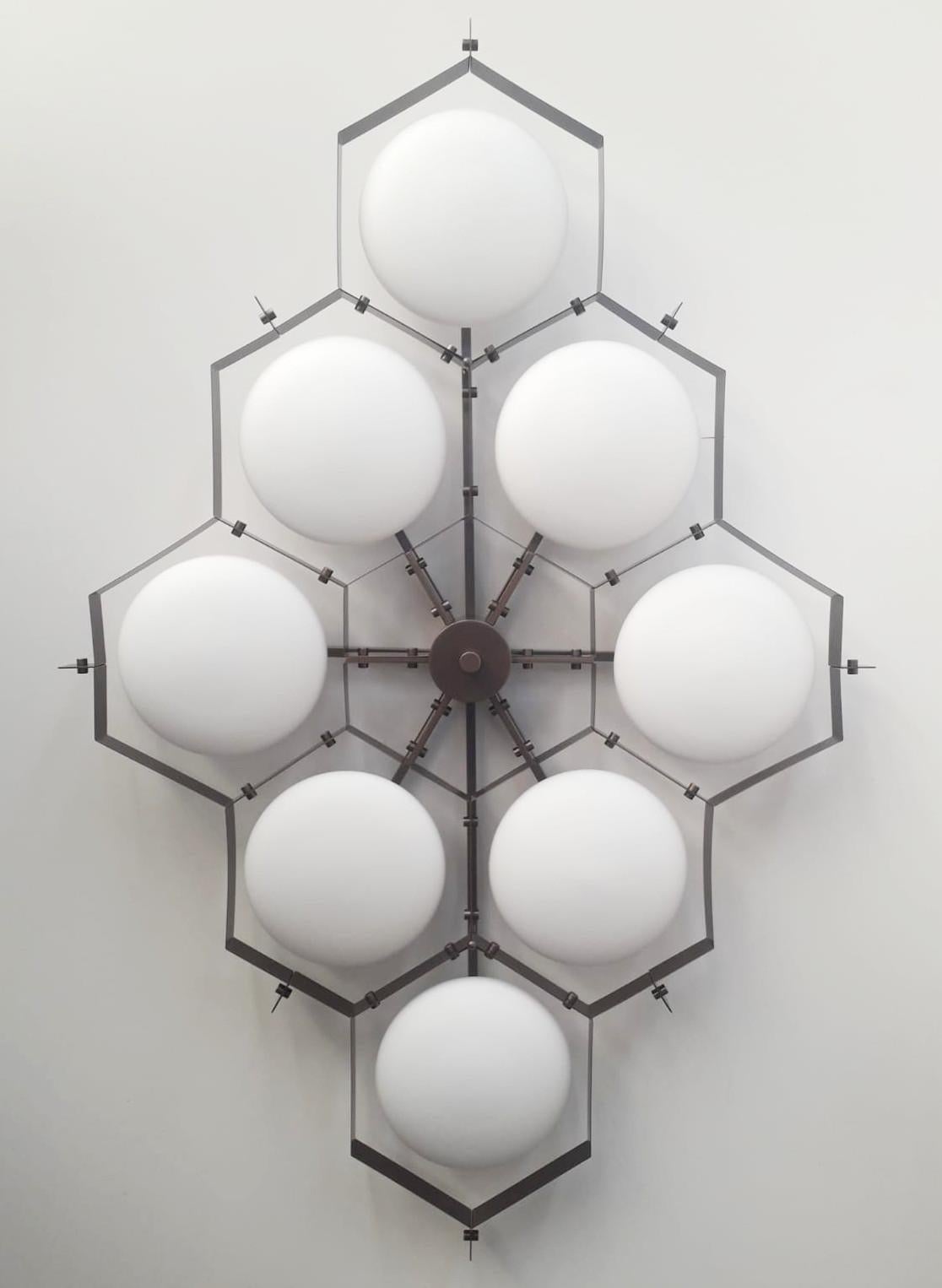 Mid-Century Modern Beehive Flush Mount by Fabio Ltd For Sale