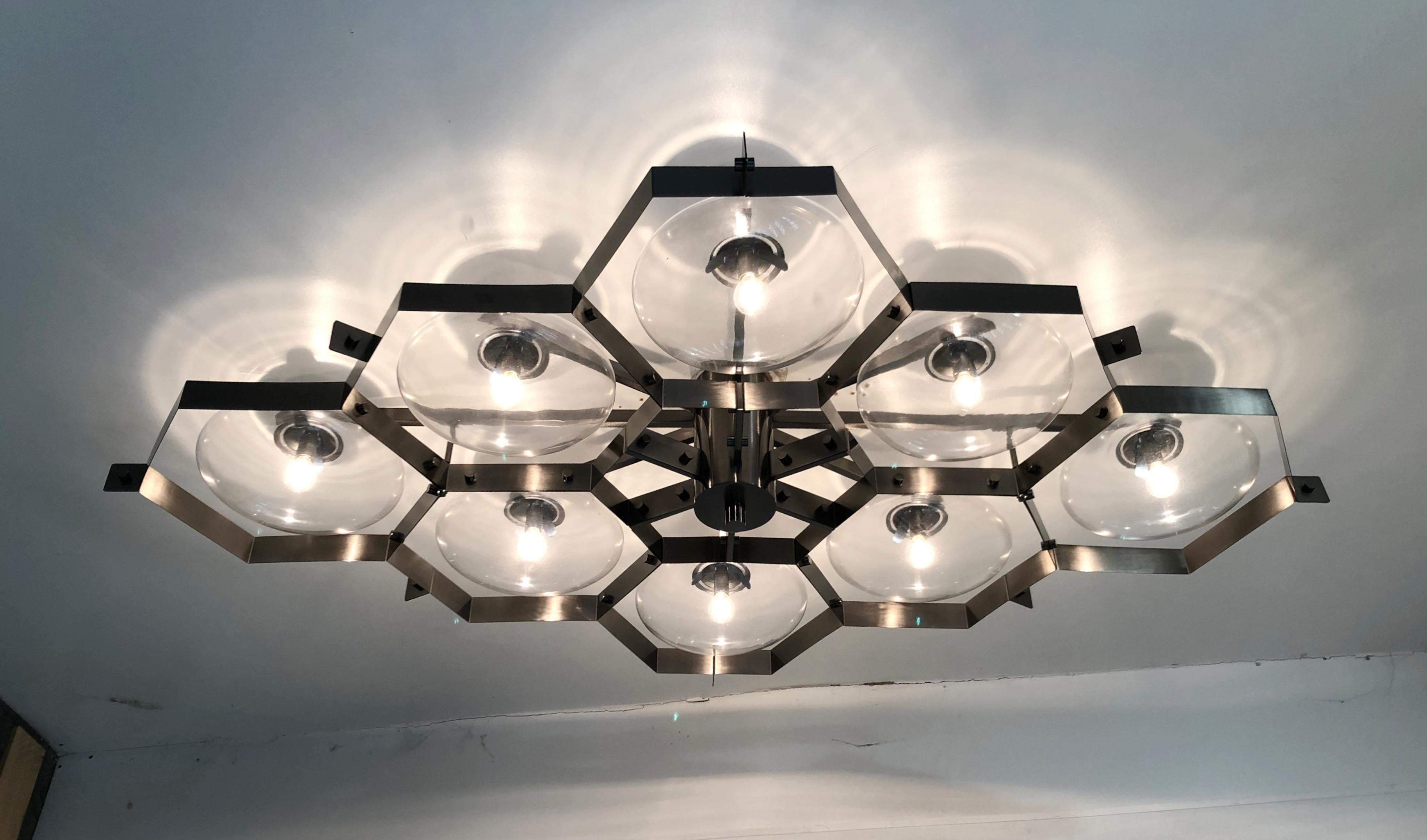 Italian Beehive Flush Mount by Fabio Ltd For Sale