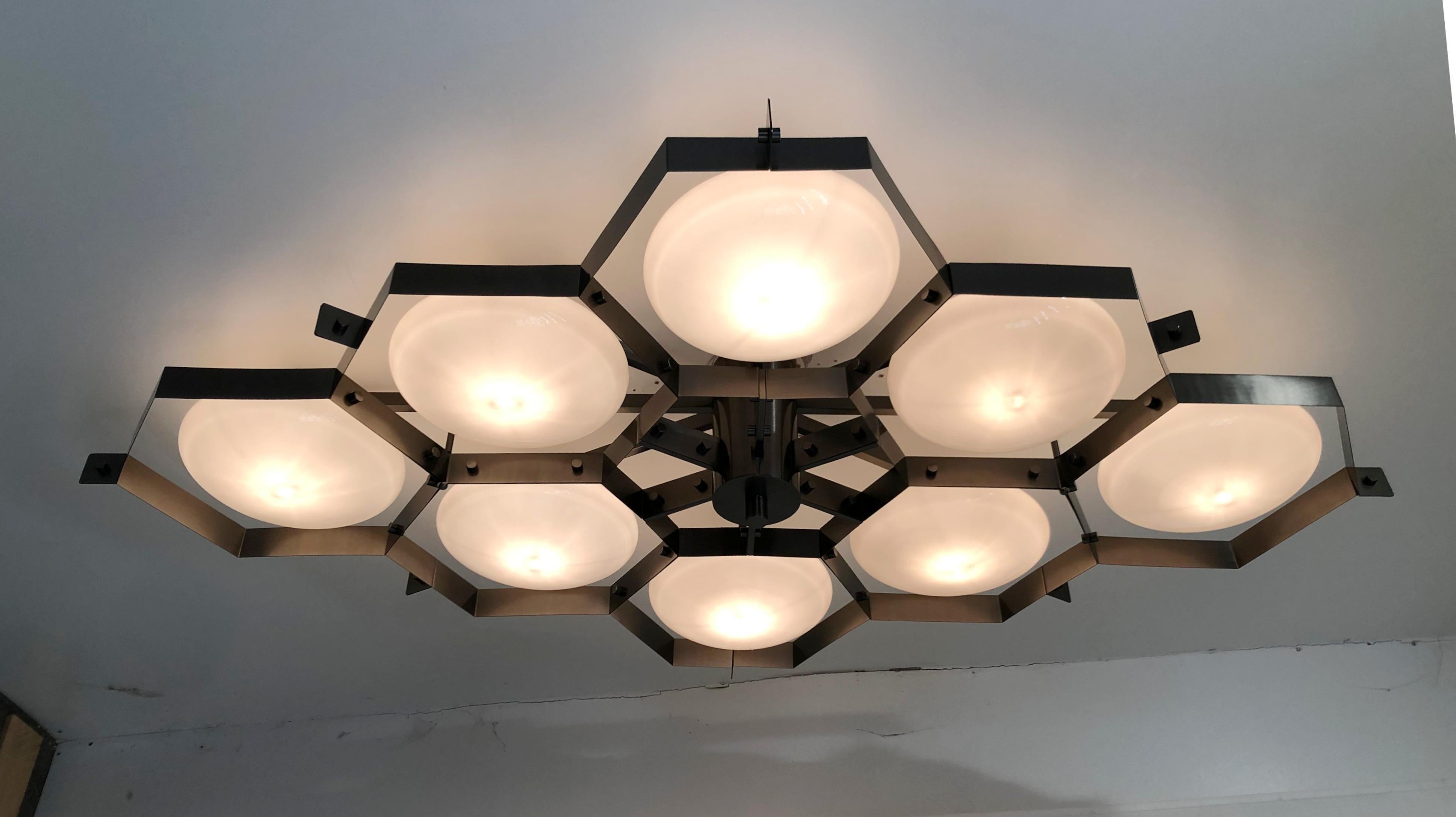 Italian Beehive Flush Mount by Fabio Ltd For Sale