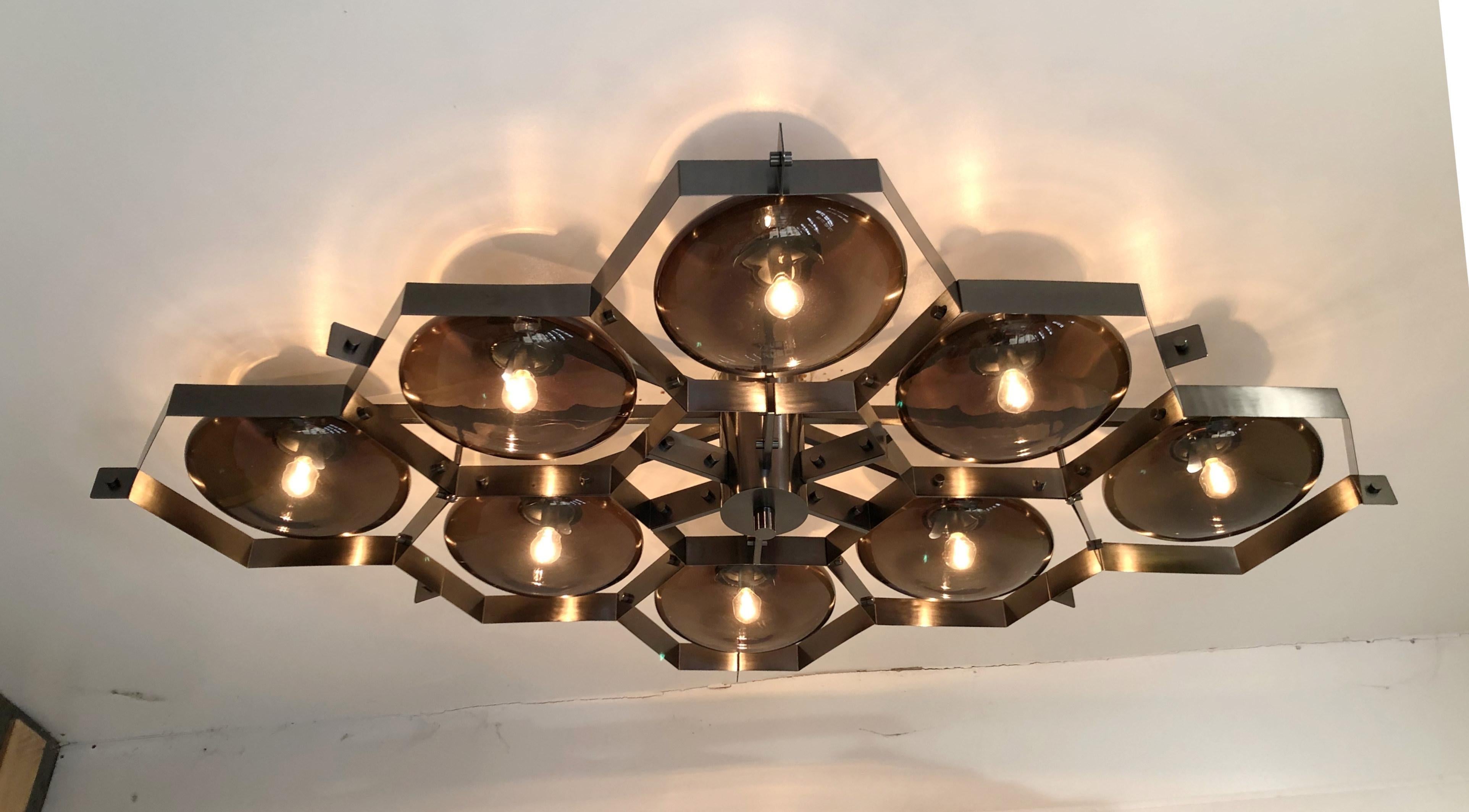 Italian Beehive Flush Mount by Fabio Ltd For Sale