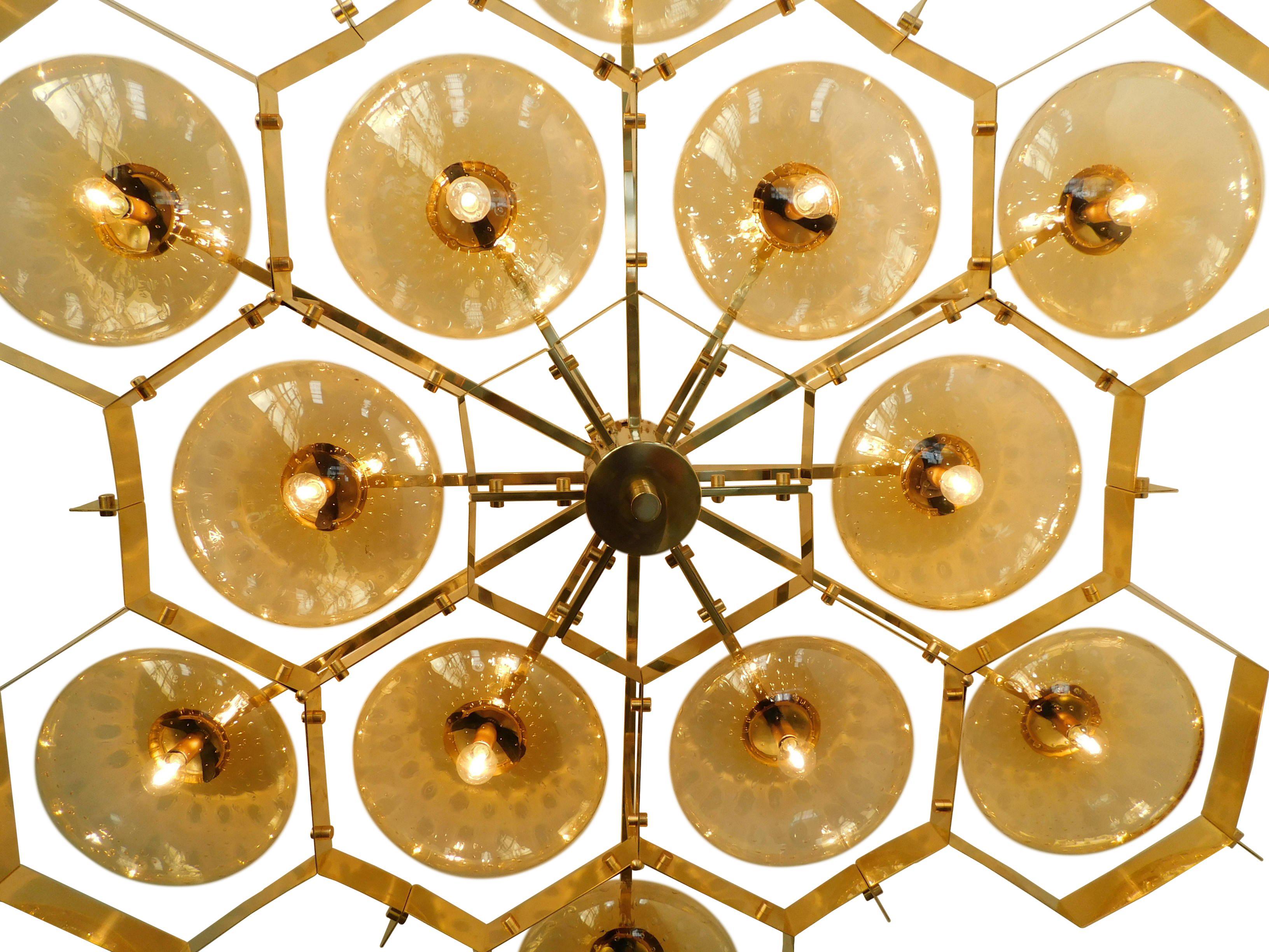 Italian Beehive Flush Mount by Fabio Ltd For Sale