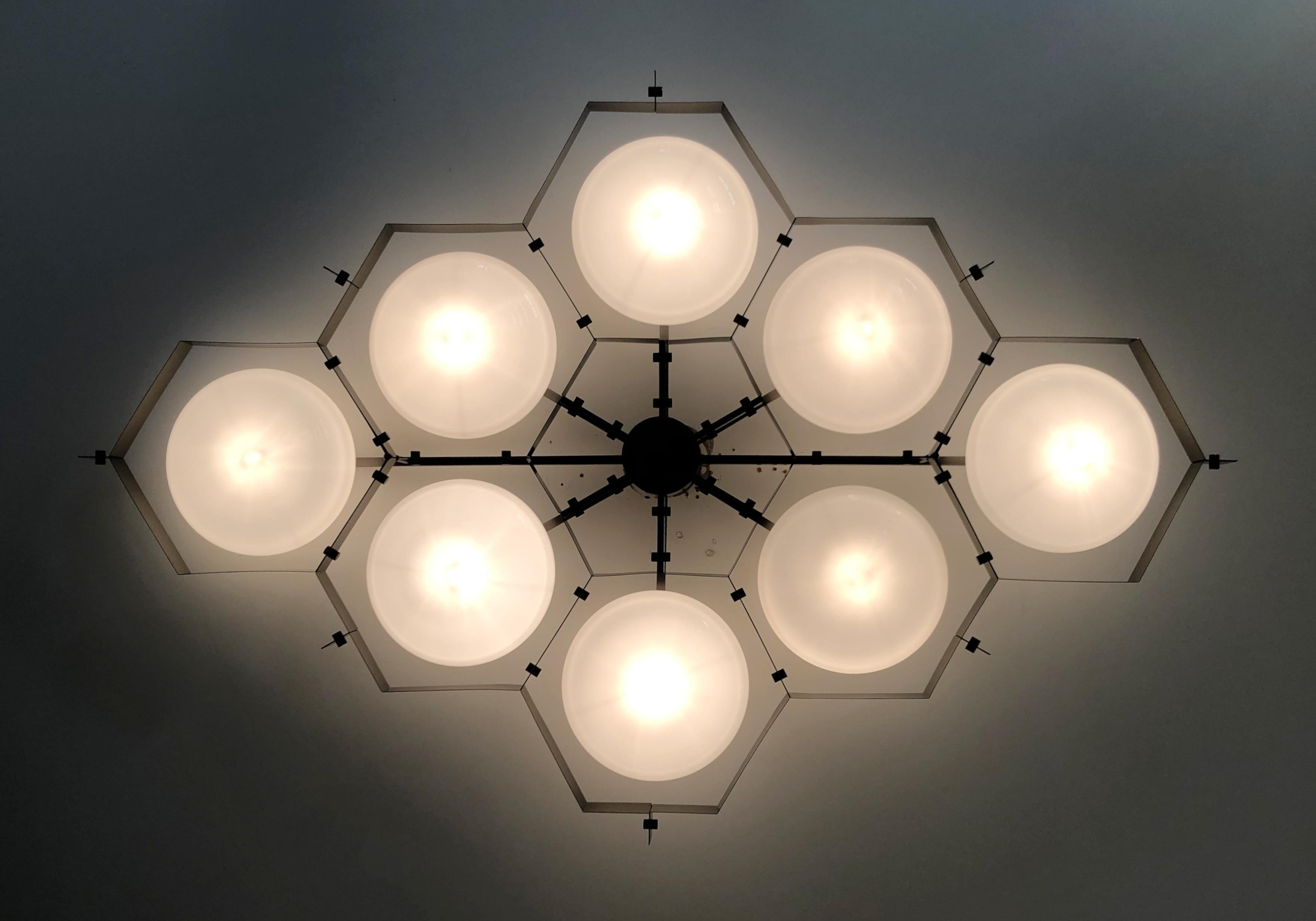 Contemporary Beehive Flush Mount by Fabio Ltd For Sale