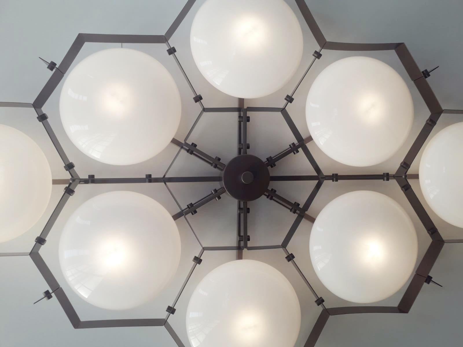 Contemporary Beehive Flush Mount by Fabio Ltd For Sale