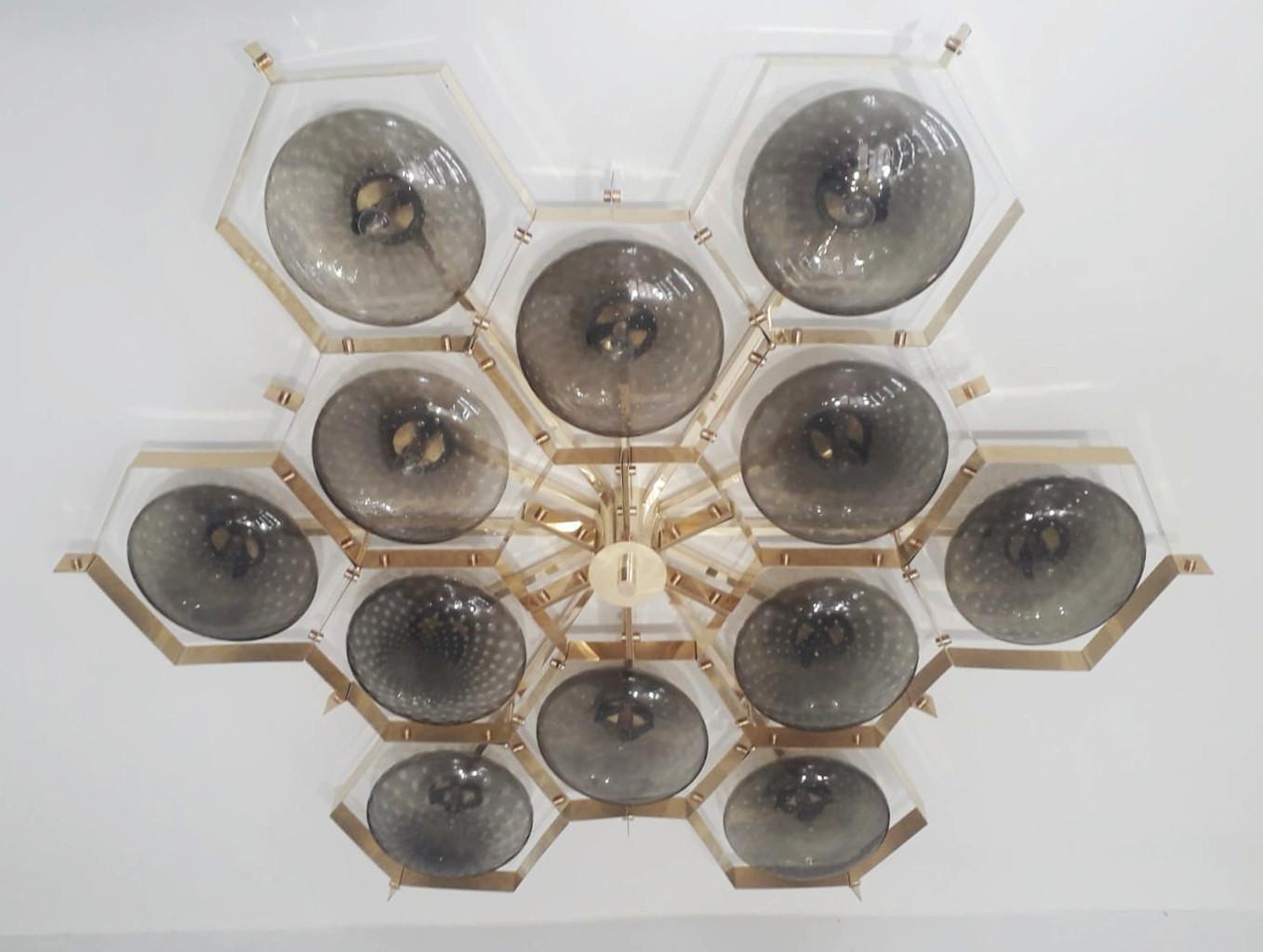 Verre brun Monture encastrée Beehive de Fabio Ltd en vente