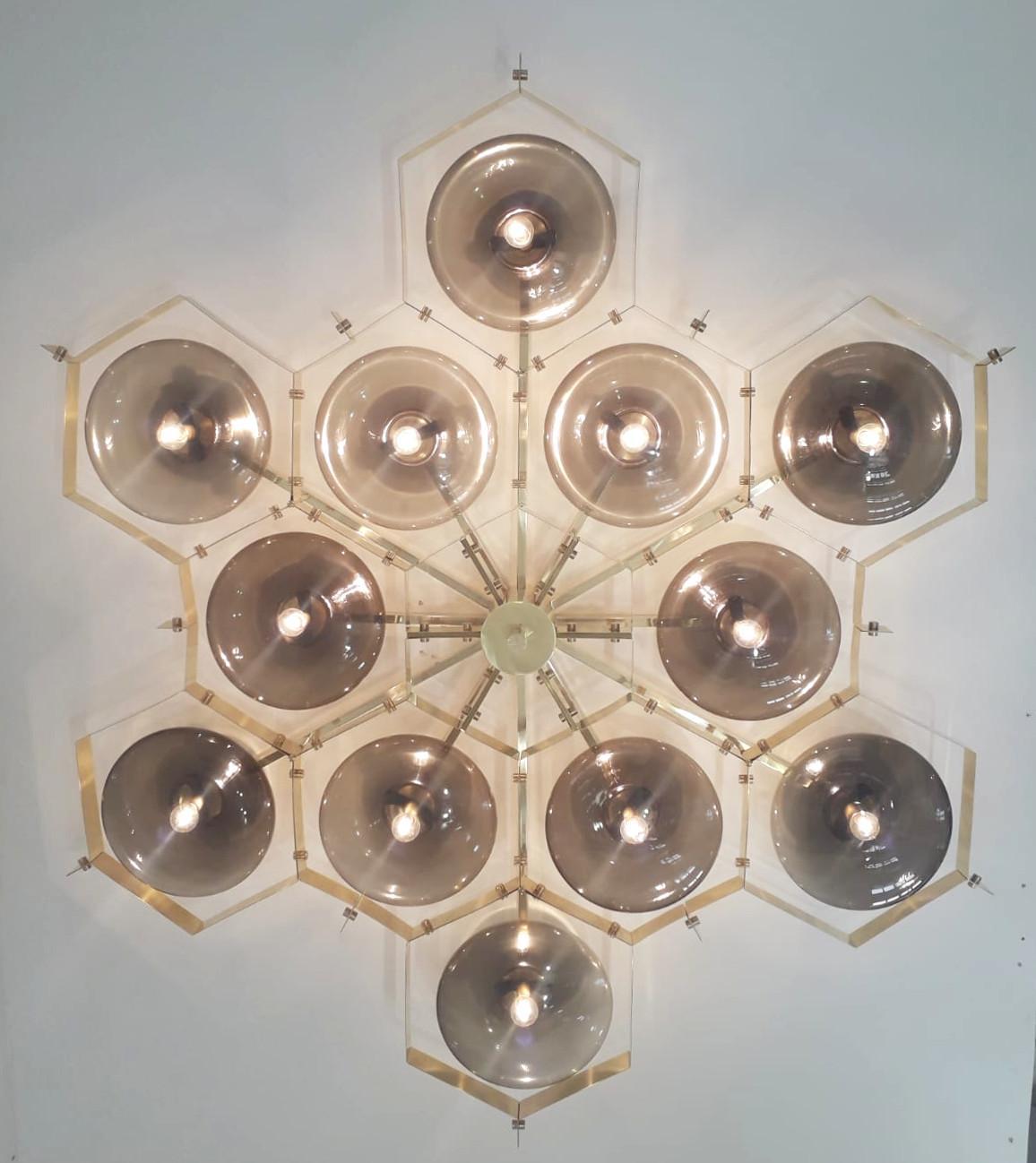 Verre brun Monture encastrée Beehive de Fabio Ltd en vente