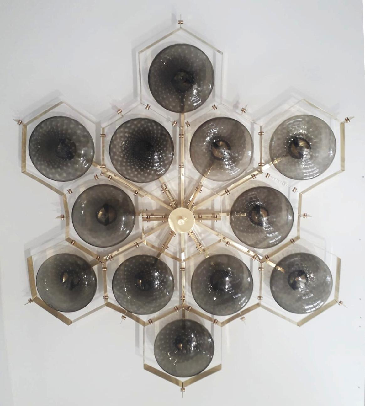 Italian Beehive Flush Mount by Fabio Ltd For Sale