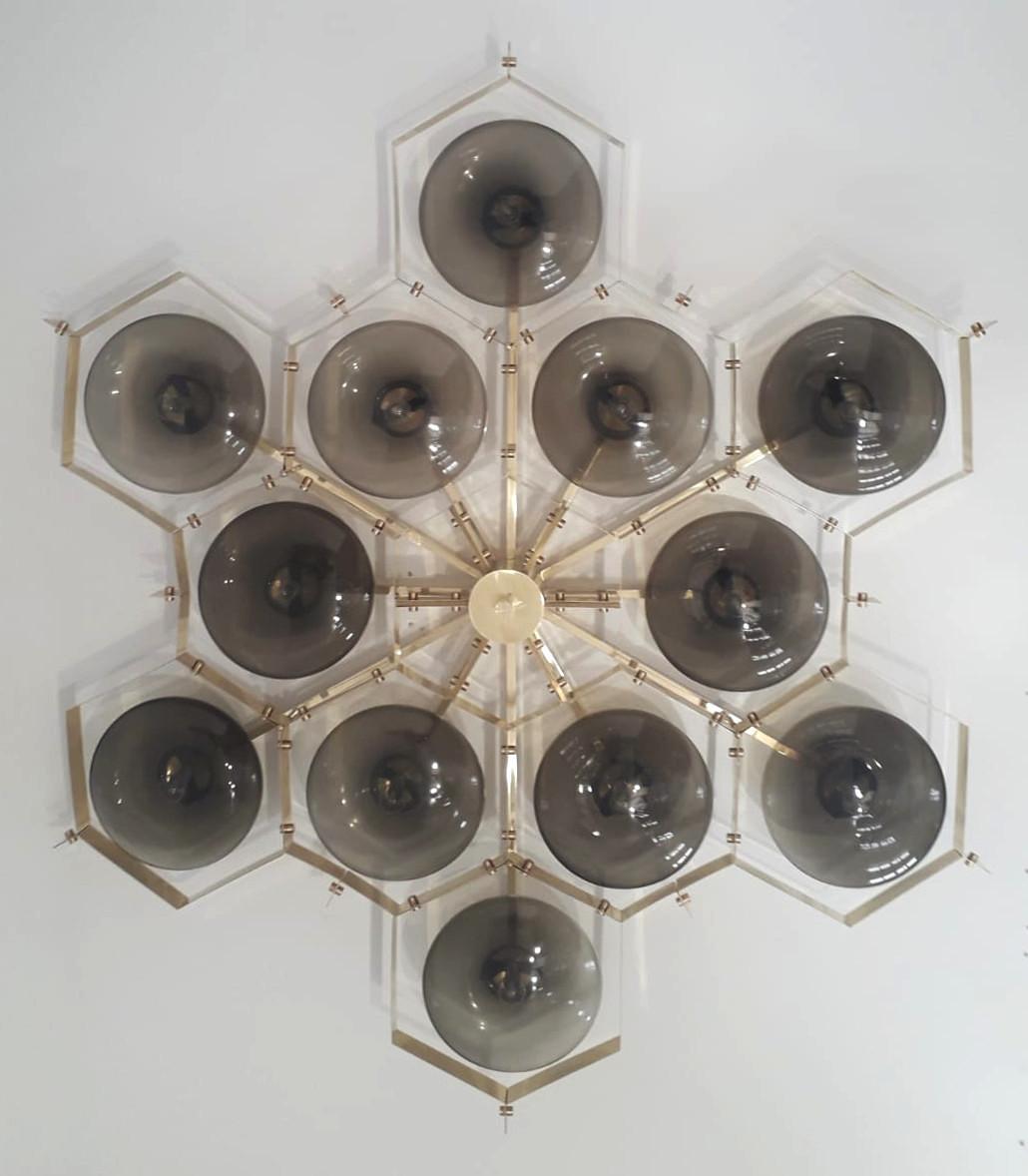 Contemporary Beehive Flushmount by Fabio Ltd For Sale