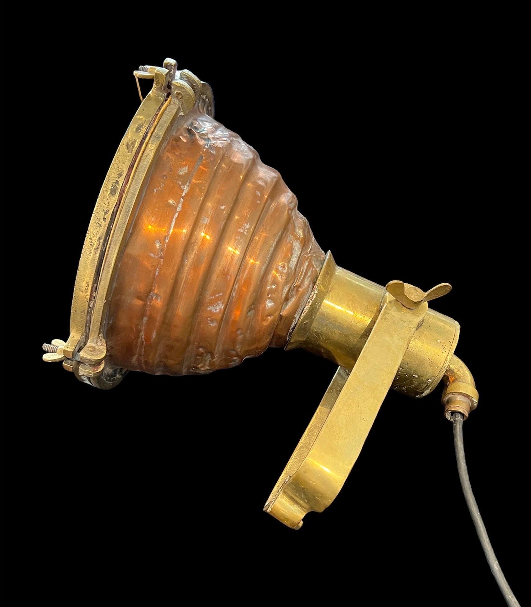 Beehive Nautical Brass & Copper Pendant Cargo Light 1