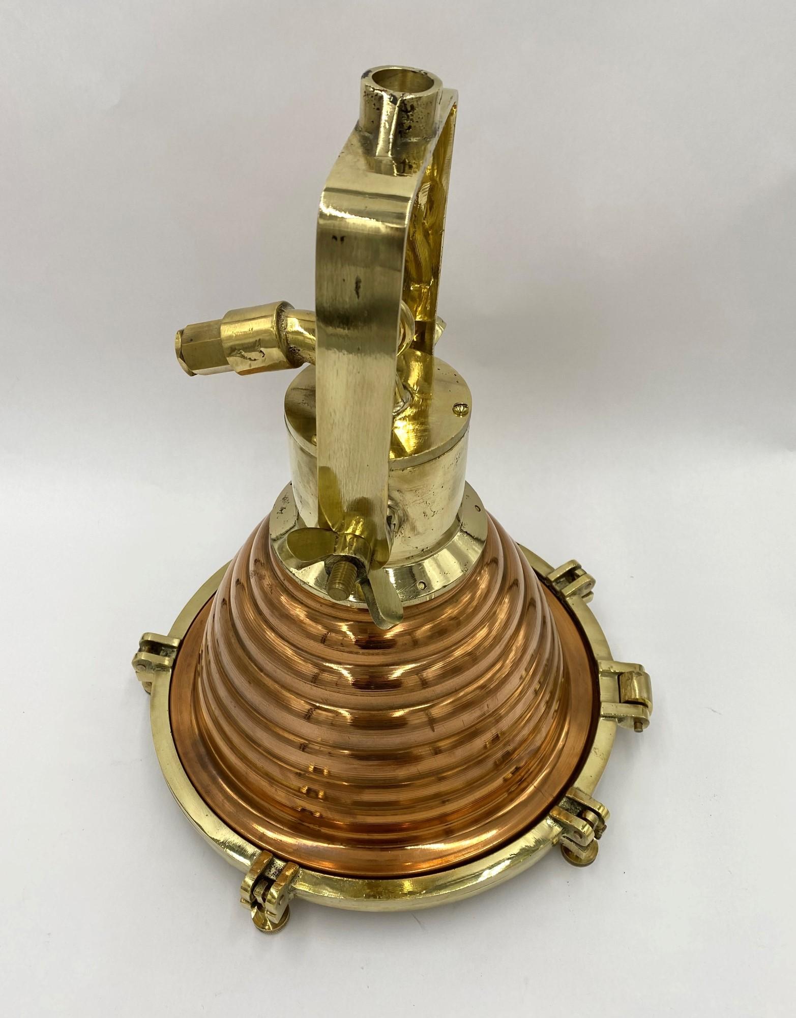 Industrial Beehive Nautical Pendant Fox Spot Light Copper & Brass Wiska
