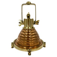 Beehive Nautical Pendant Fox Spot Pendant Light Copper & Brass by Wiska