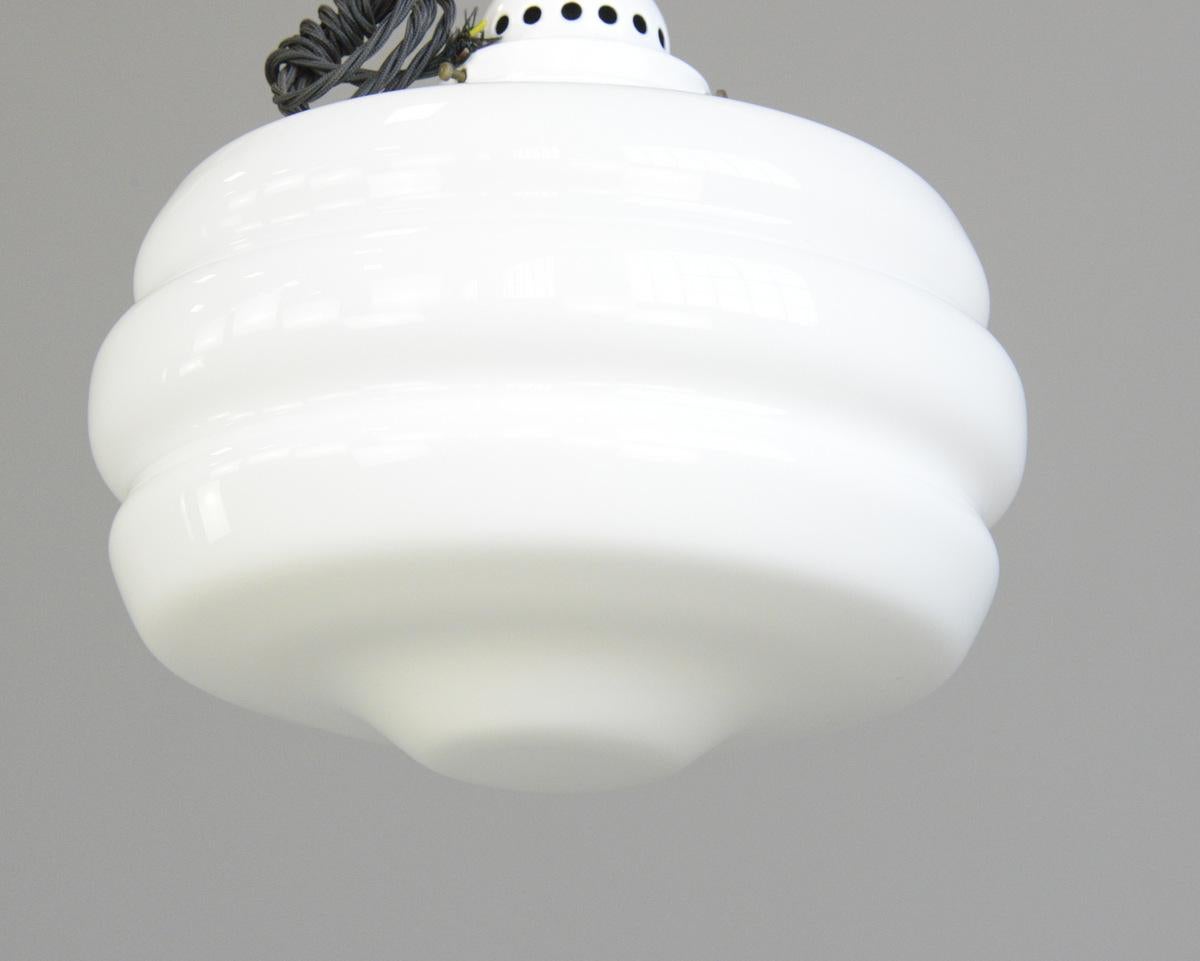 Beehive Opaline Light, circa 1930s In Good Condition In Gloucester, GB