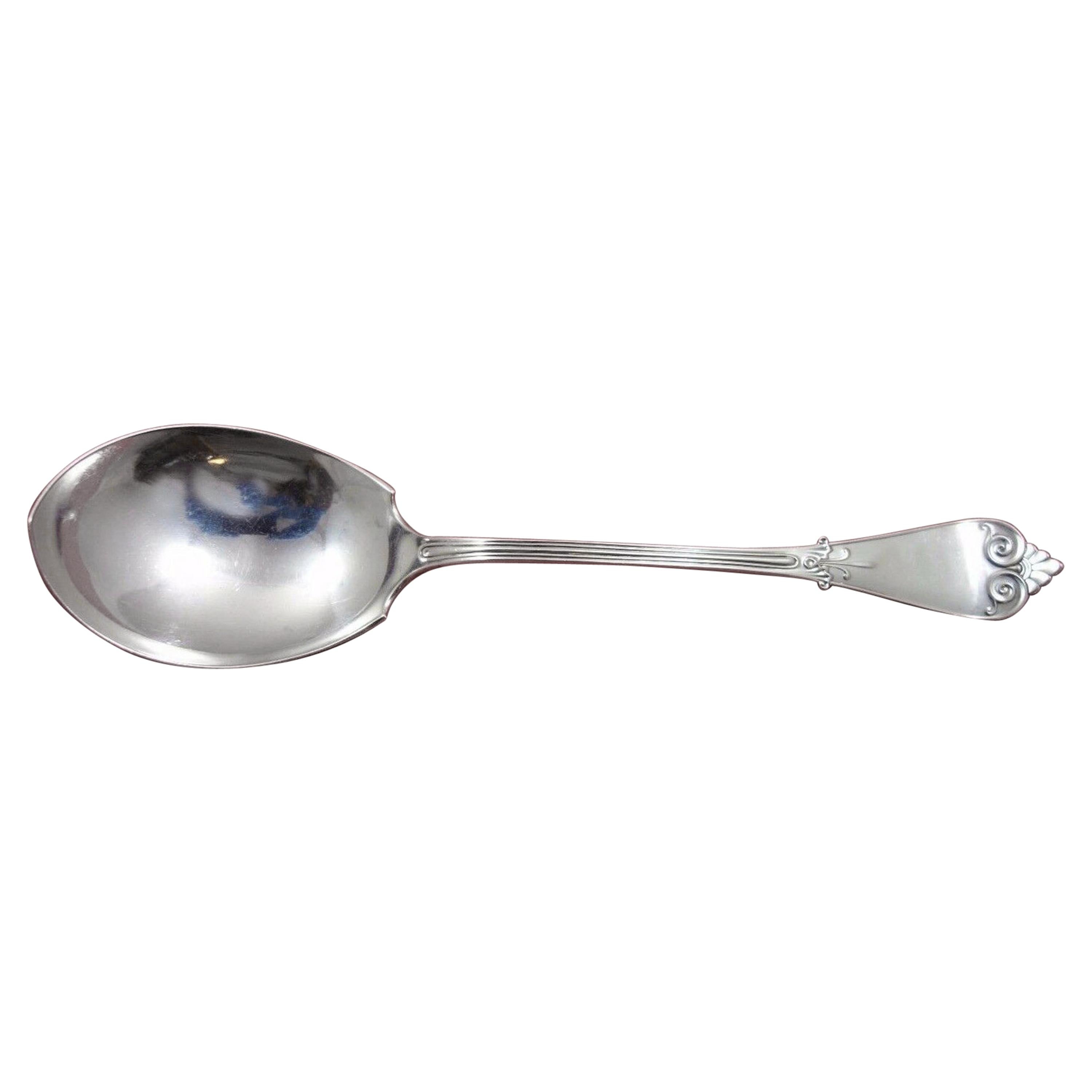 Eben Coker Grotesque Design Sterling Silver Berry Spoons 1752 at 1stDibs