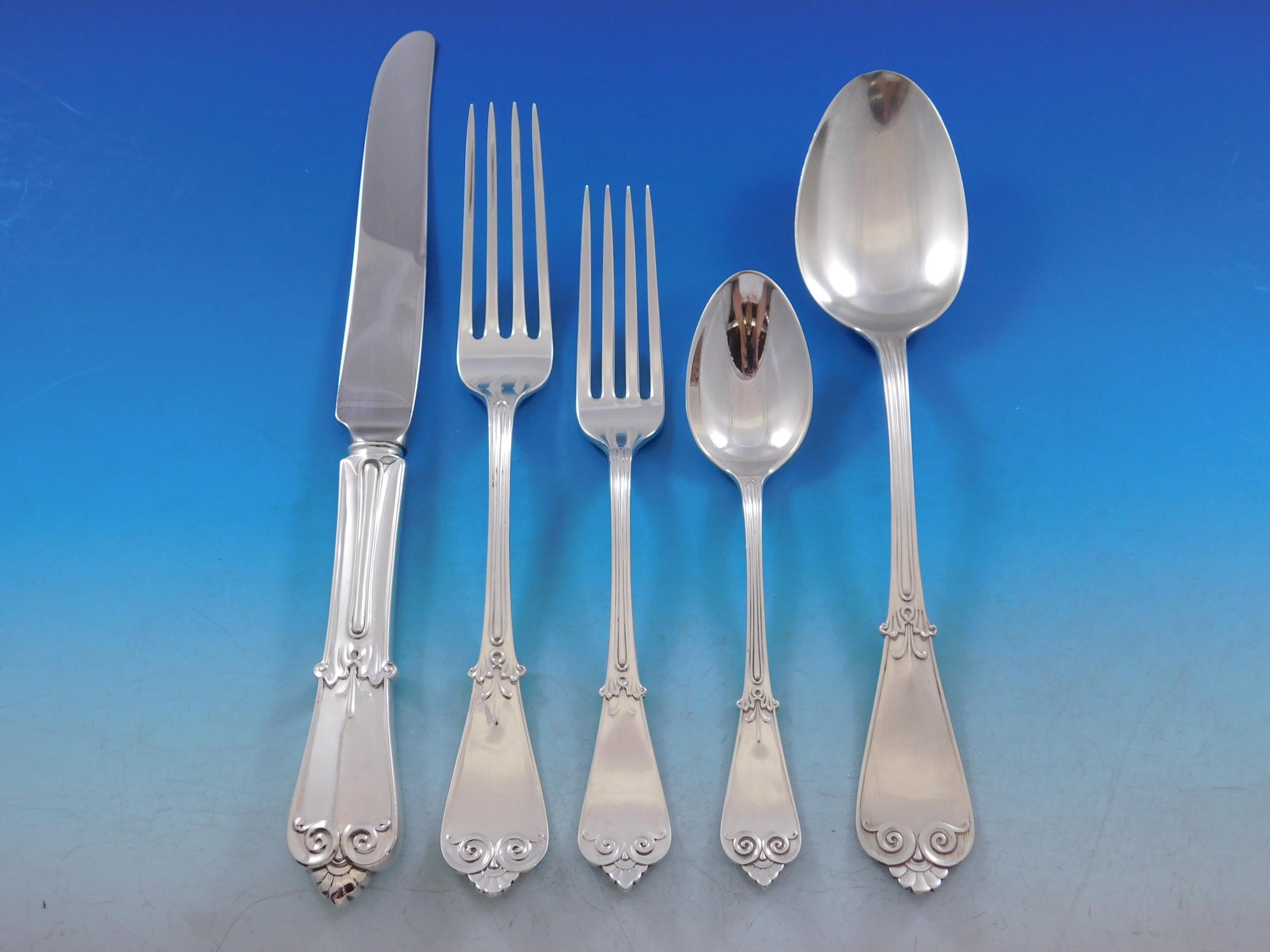 Beekman by Tiffany Co Sterling Silver Flatware Set for 12 Service 61 Pcs Dinner In Excellent Condition In Big Bend, WI