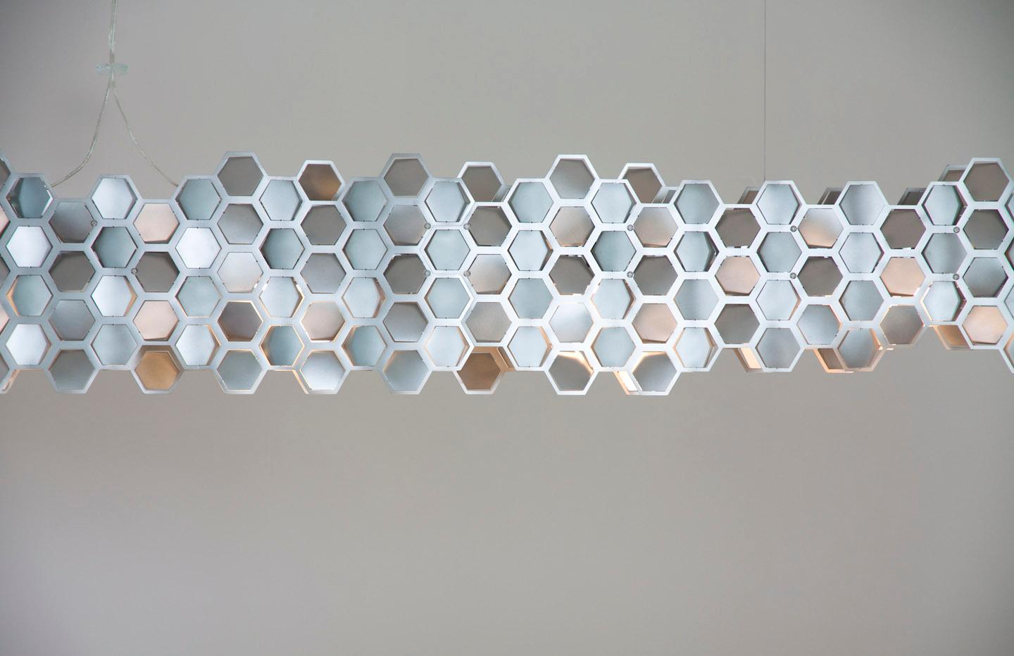 Mid-Century Modern Beeline 70” Linear Chandelier in Stainless Steel by David D’Imperio For Sale