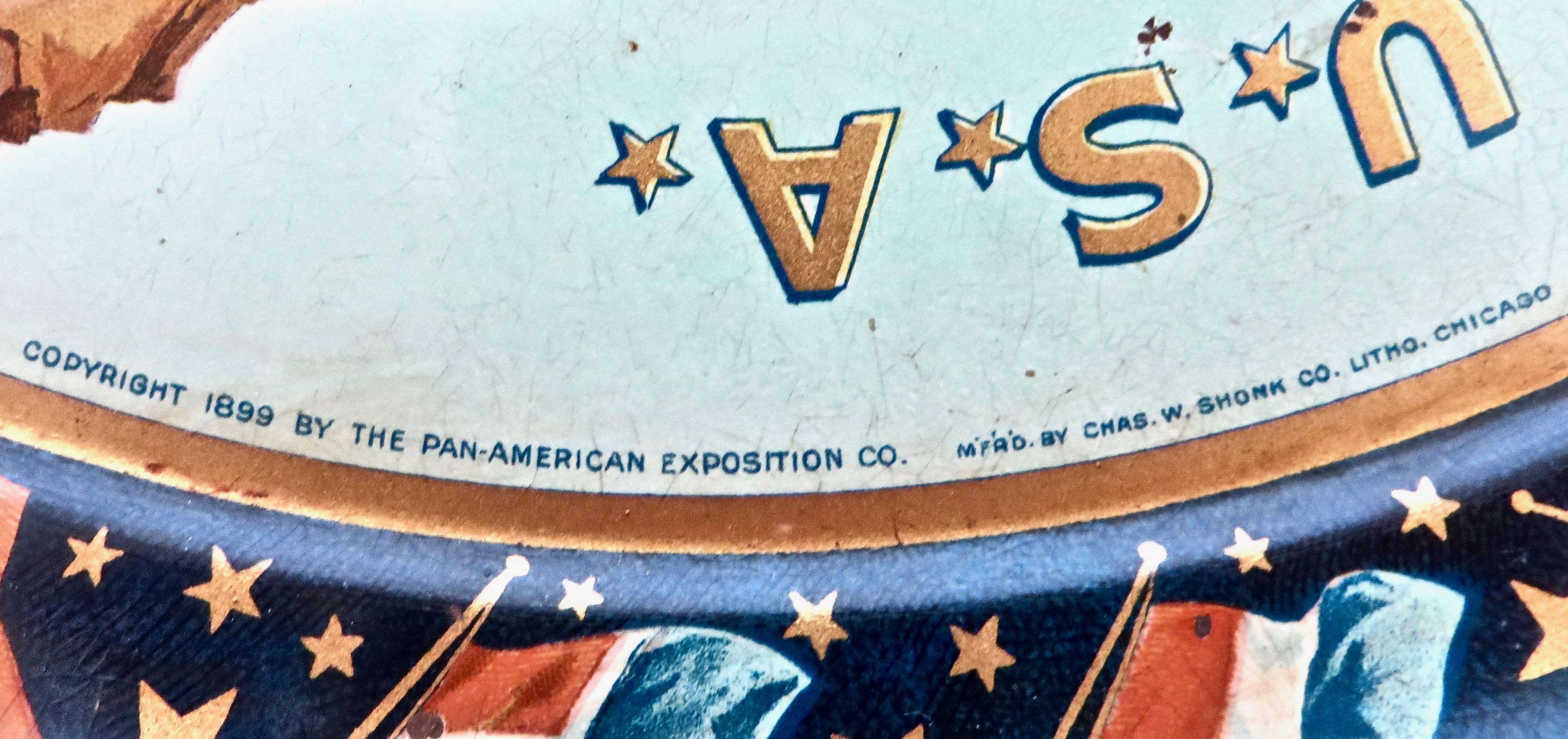 Américain Plateau de service à bière « Pan American Exposition »  Buffalo, N.Y. Daté de 1901 en vente